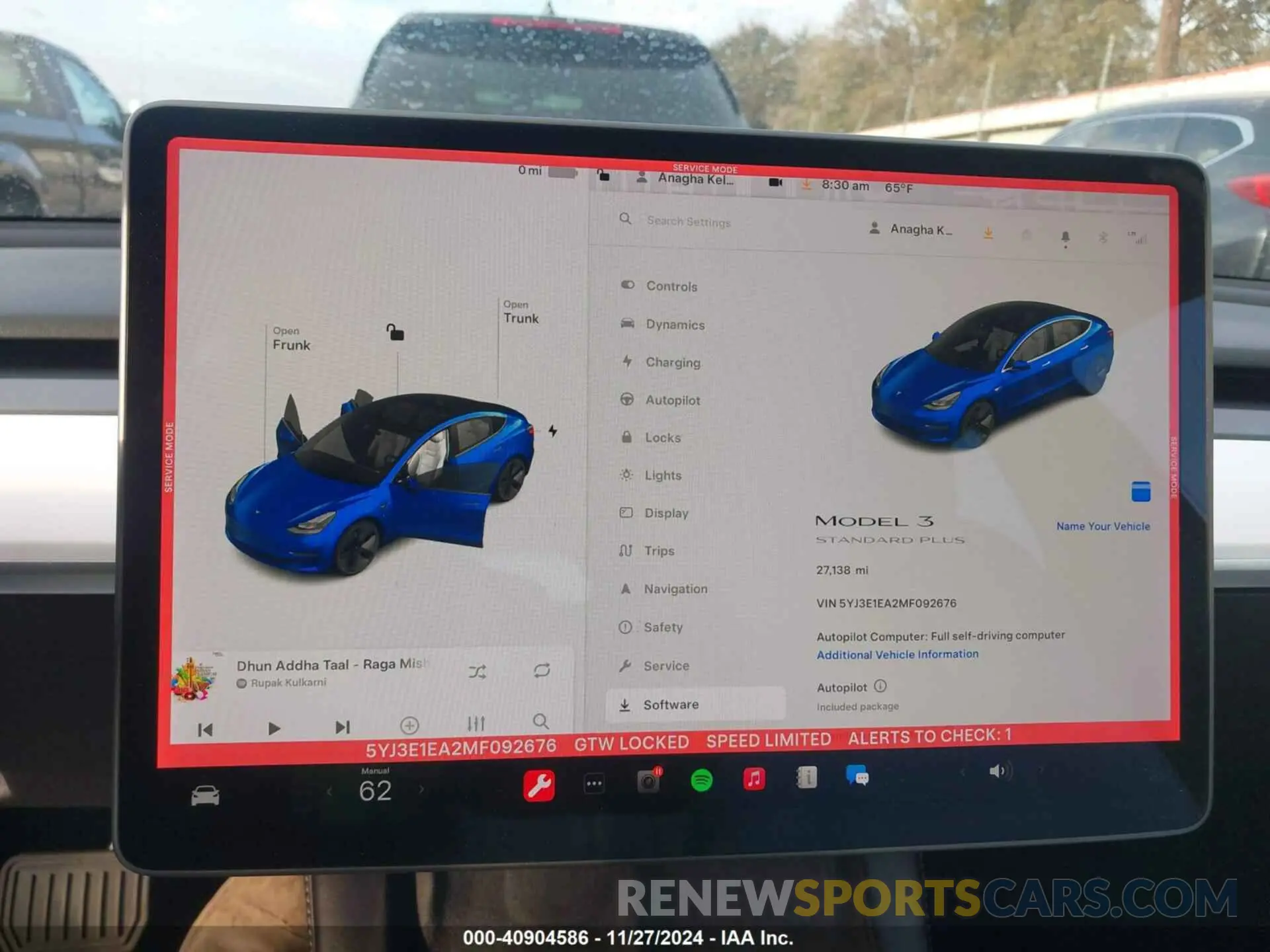 7 fotografías del automóvil dañado 5YJ3E1EA2MF092676 TESLA MODEL 3 2021