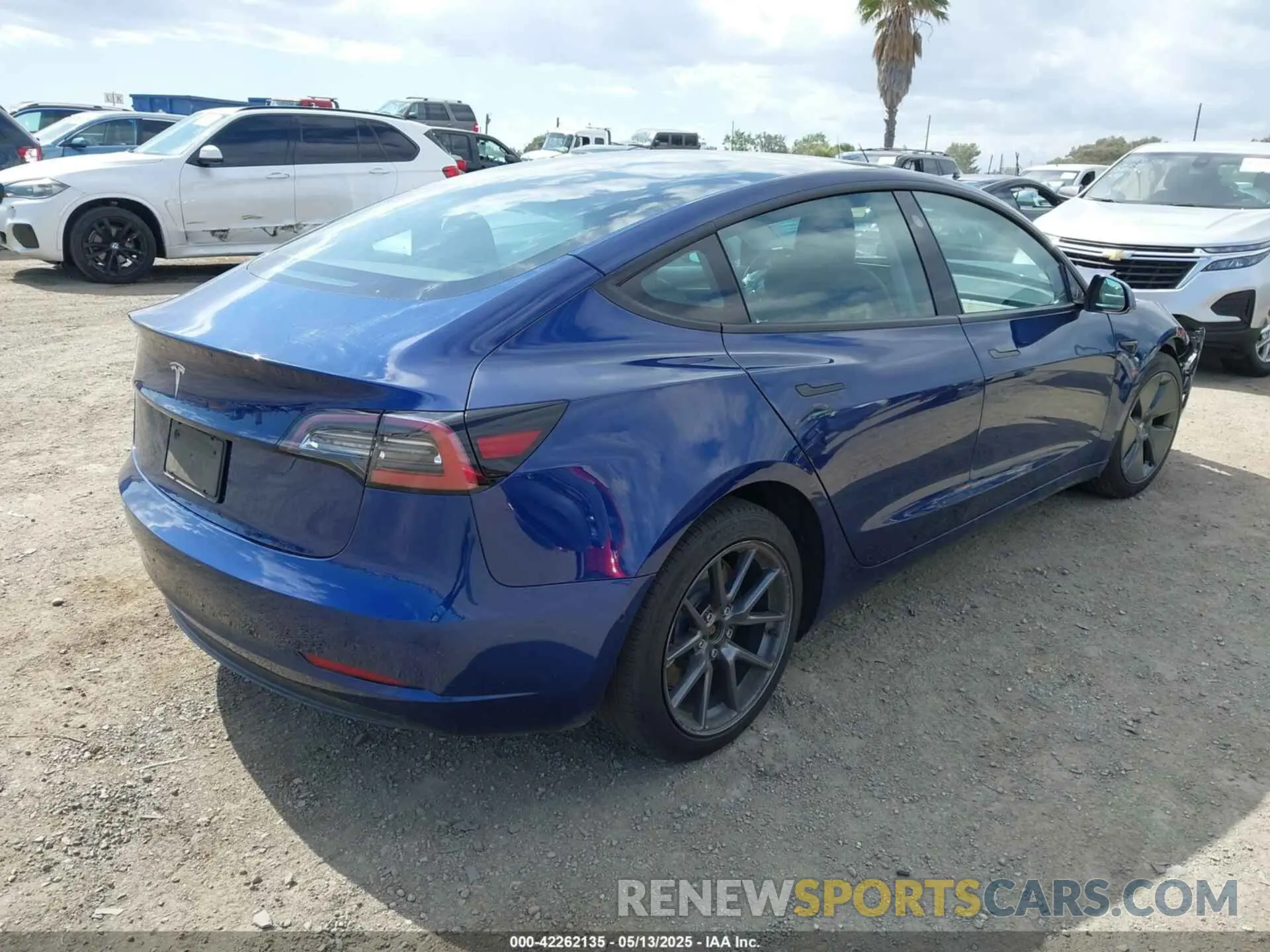 4 fotografías del automóvil dañado 5YJ3E1EA2MF098459 TESLA MODEL 3 2021