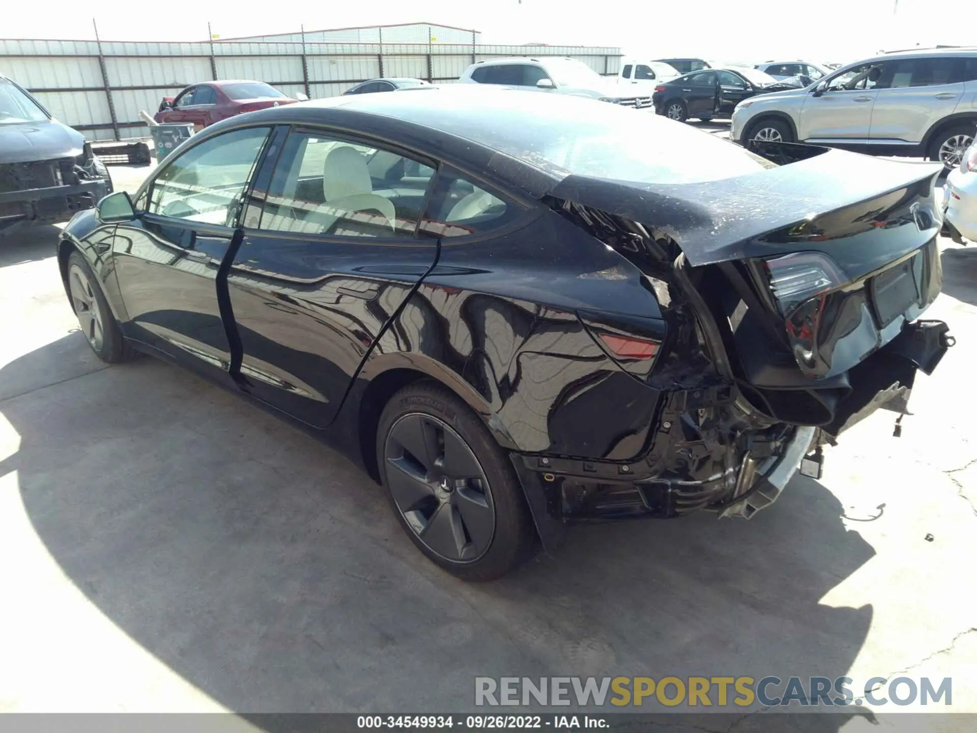 3 fotografías del automóvil dañado 5YJ3E1EA2MF143755 TESLA MODEL 3 2021