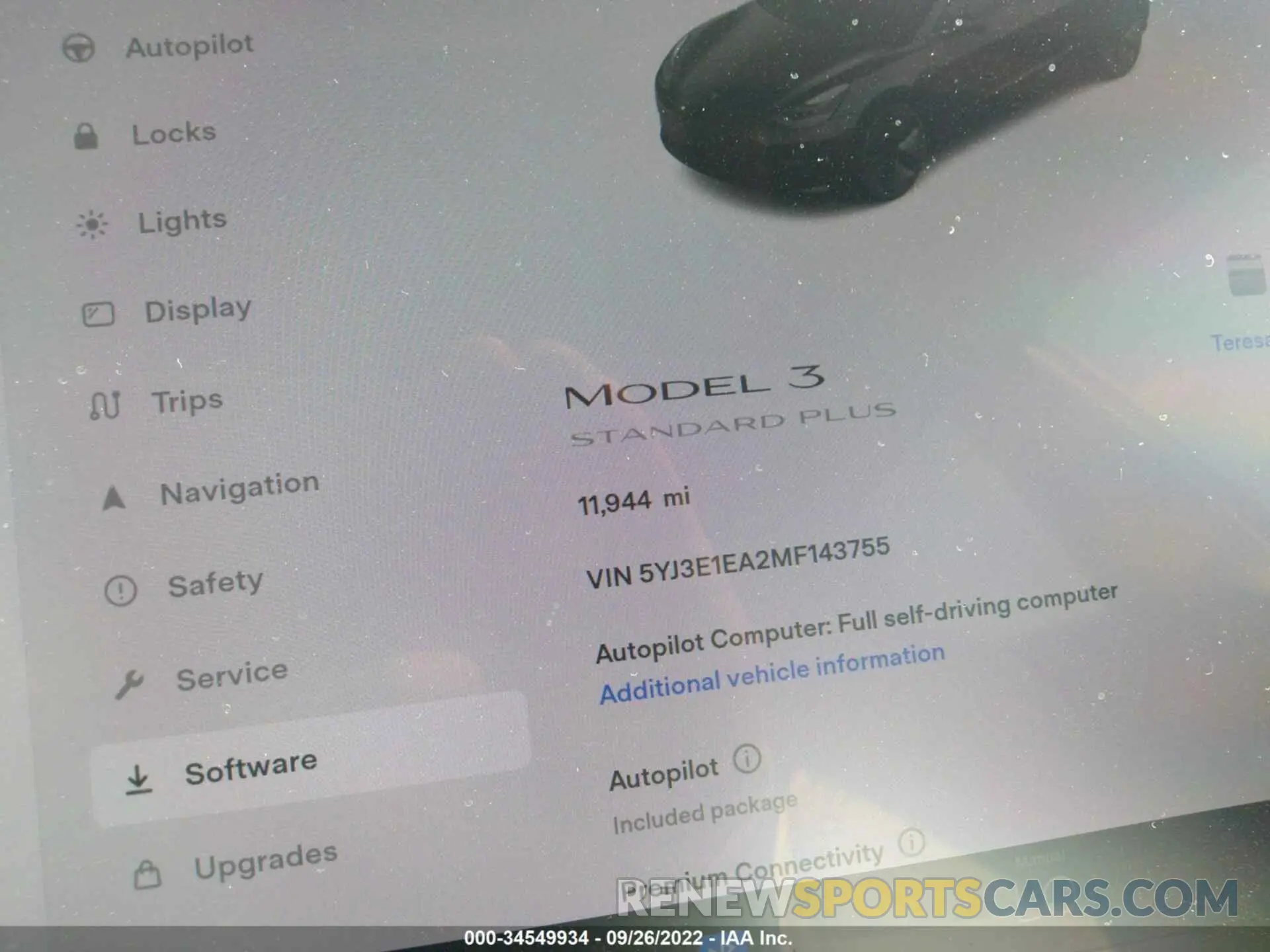 7 fotografías del automóvil dañado 5YJ3E1EA2MF143755 TESLA MODEL 3 2021