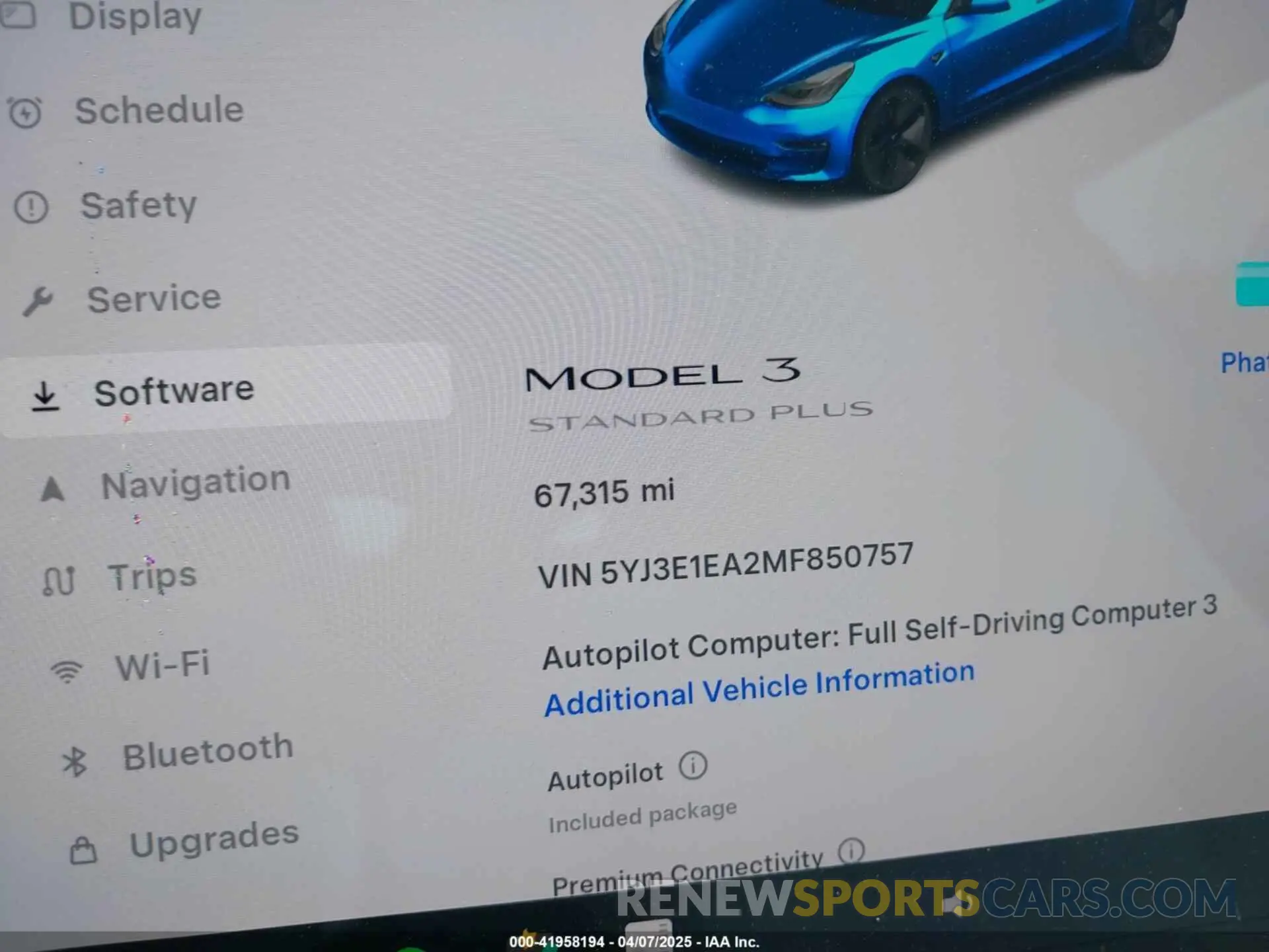 15 fotografías del automóvil dañado 5YJ3E1EA2MF850757 TESLA MODEL 3 2021
