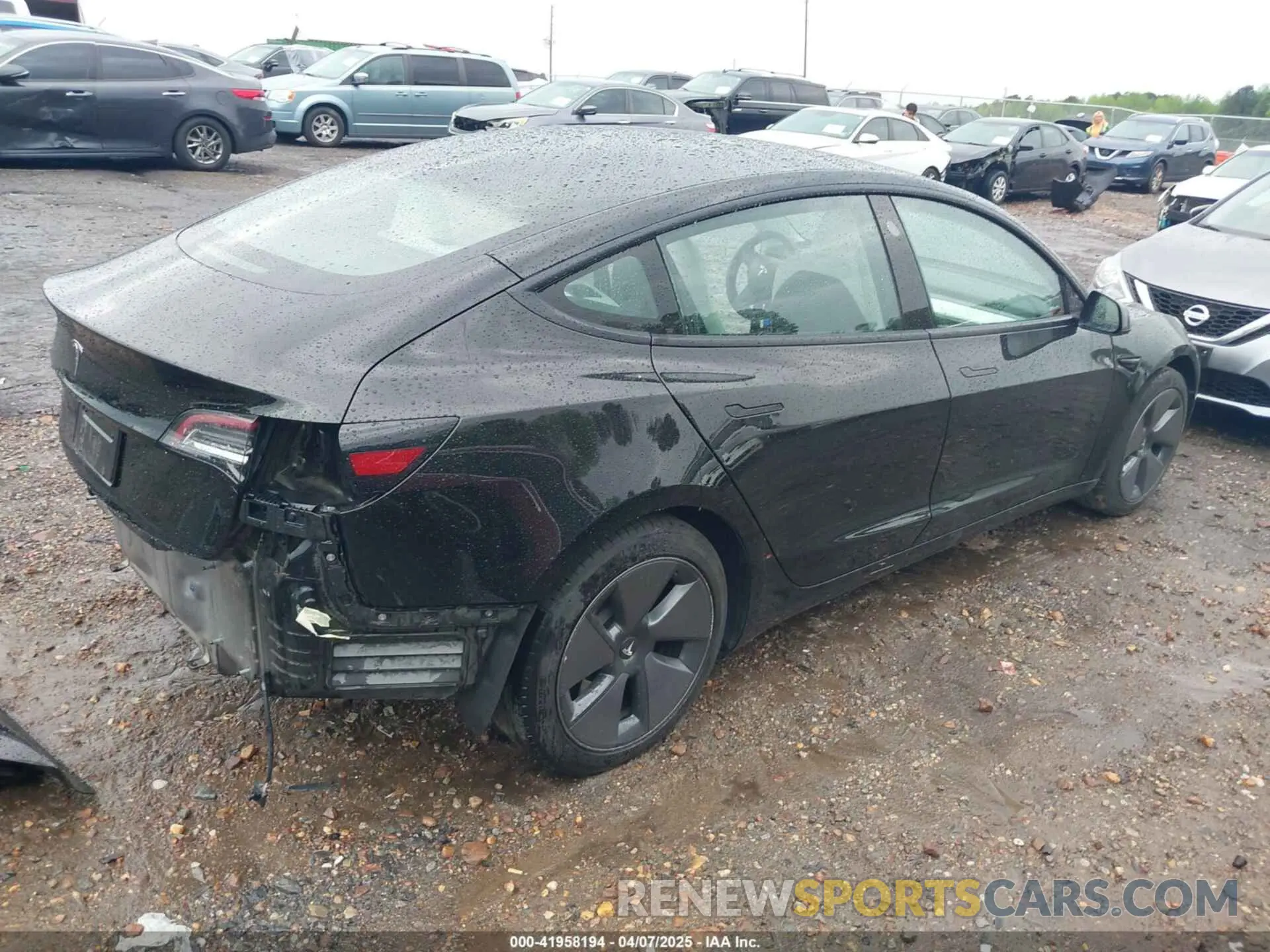 4 fotografías del automóvil dañado 5YJ3E1EA2MF850757 TESLA MODEL 3 2021