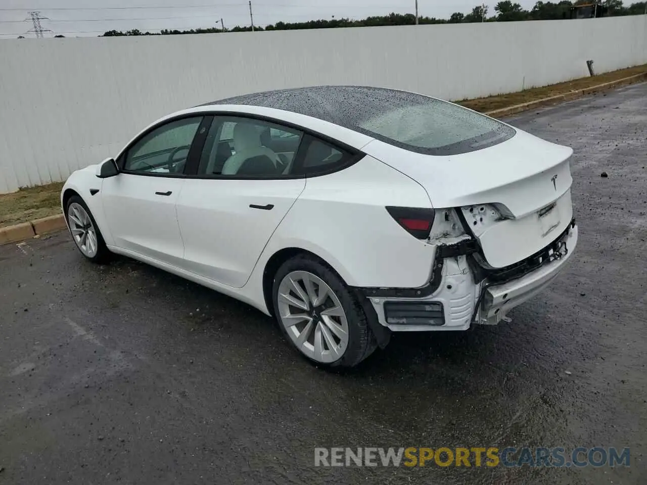 2 fotografías del automóvil dañado 5YJ3E1EA2MF853870 TESLA MODEL 3 2021