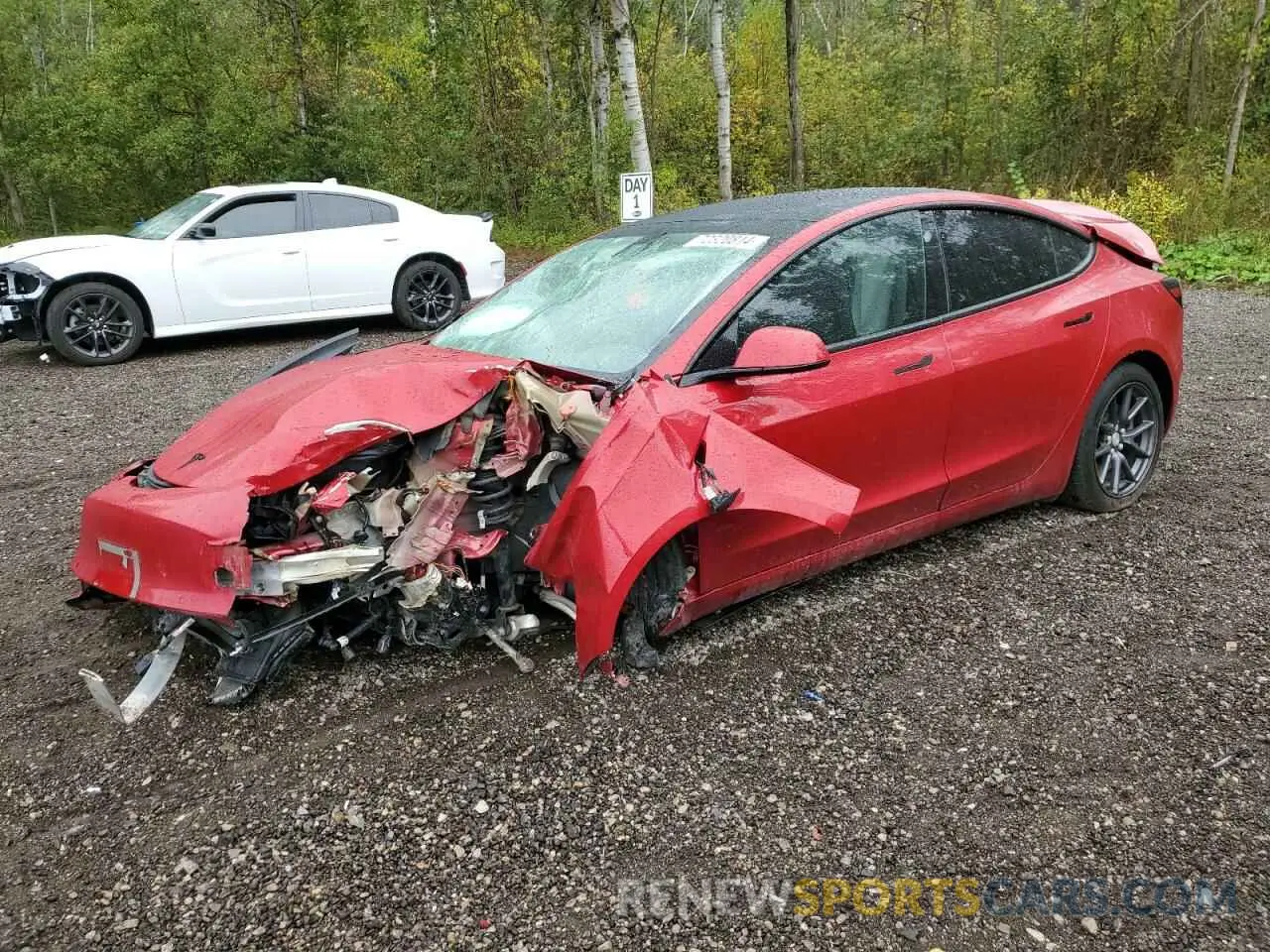 1 fotografías del automóvil dañado 5YJ3E1EA2MF857448 TESLA MODEL 3 2021