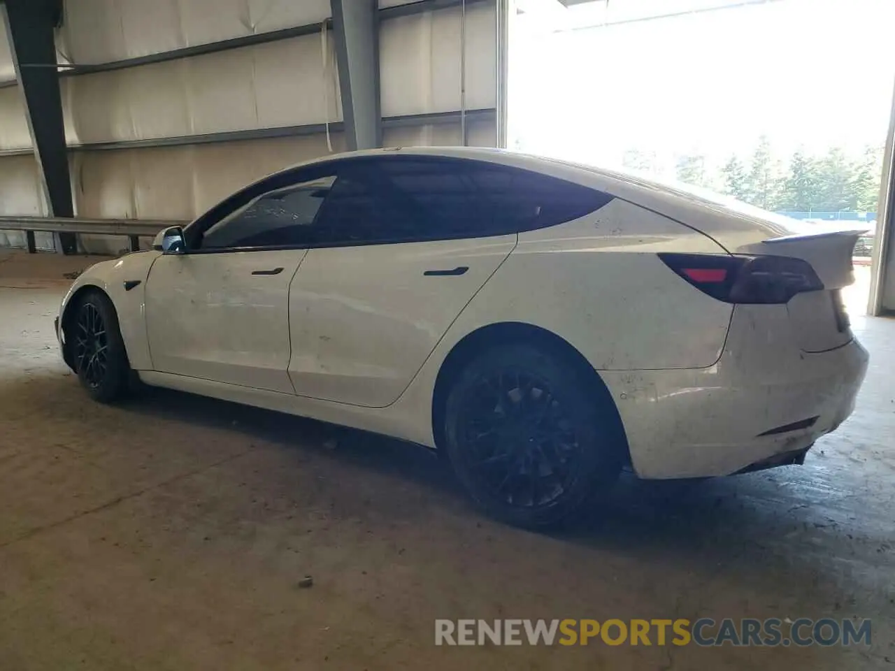 2 fotografías del automóvil dañado 5YJ3E1EA2MF859703 TESLA MODEL 3 2021
