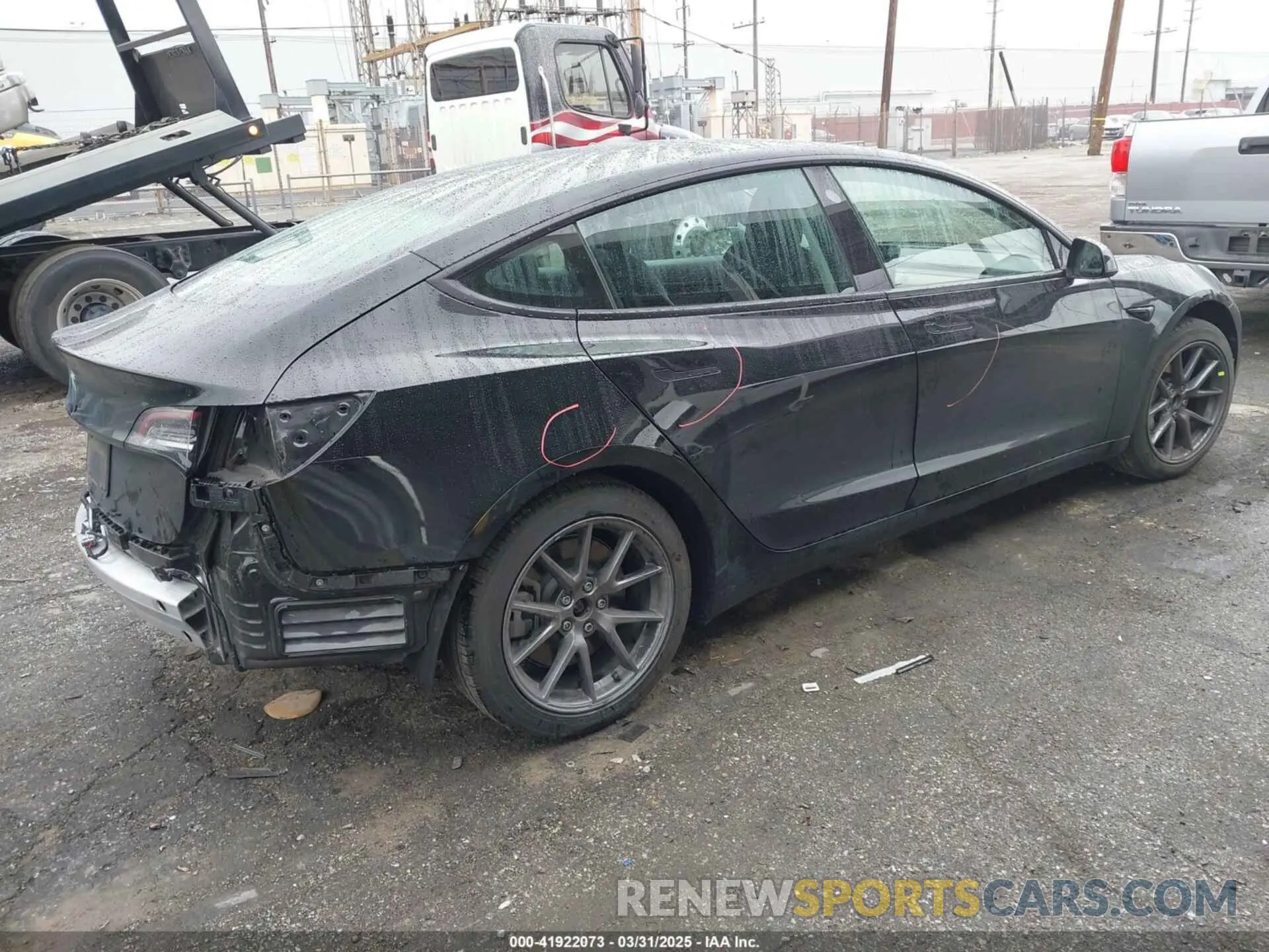 4 fotografías del automóvil dañado 5YJ3E1EA2MF870622 TESLA MODEL 3 2021