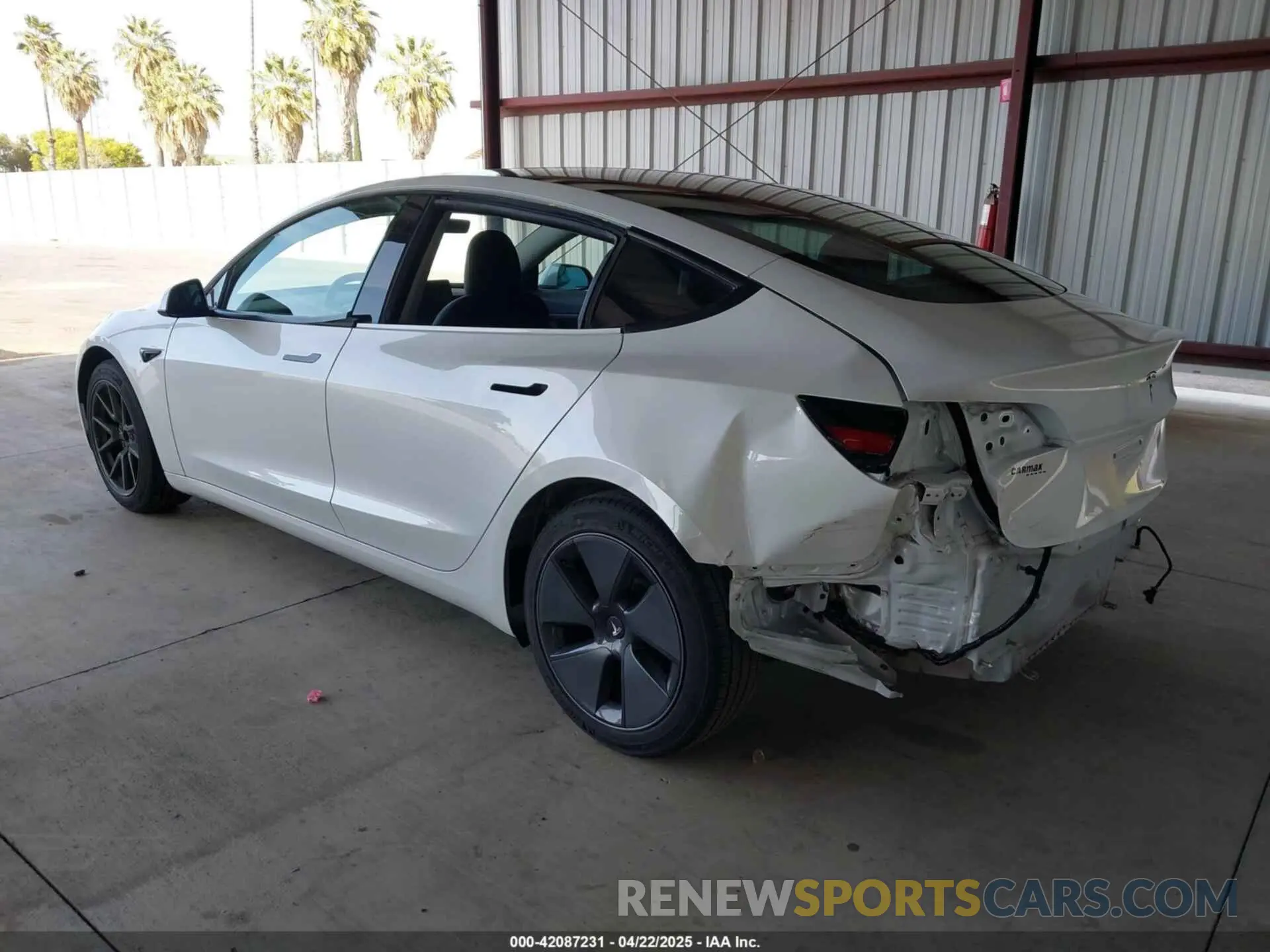 3 fotografías del automóvil dañado 5YJ3E1EA2MF877005 TESLA MODEL 3 2021