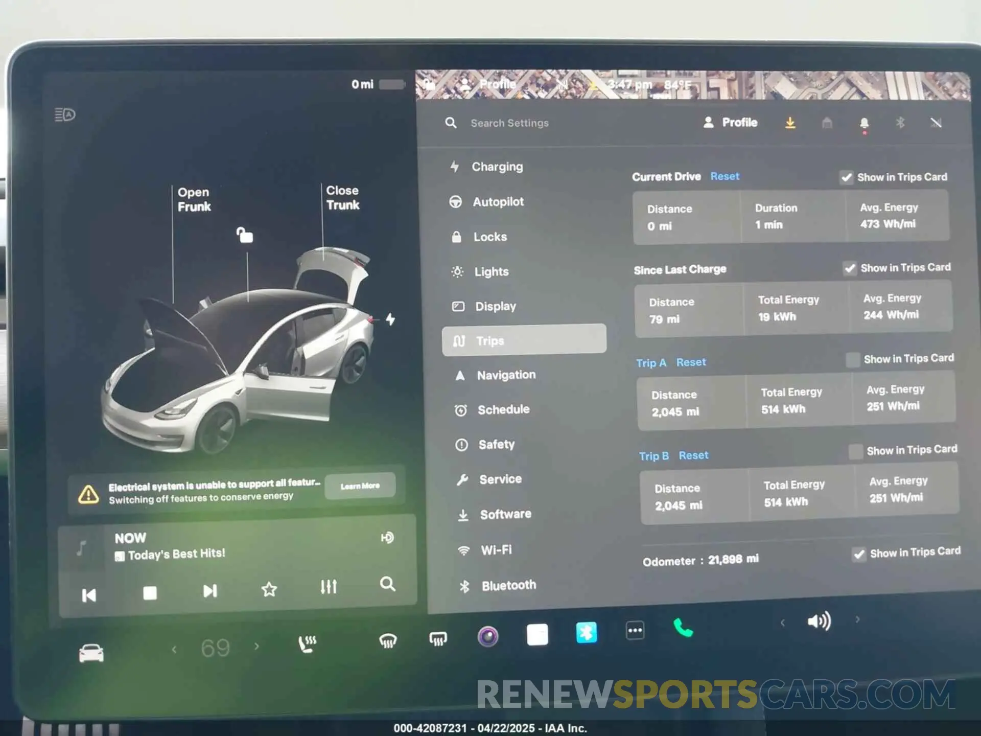 7 fotografías del automóvil dañado 5YJ3E1EA2MF877005 TESLA MODEL 3 2021