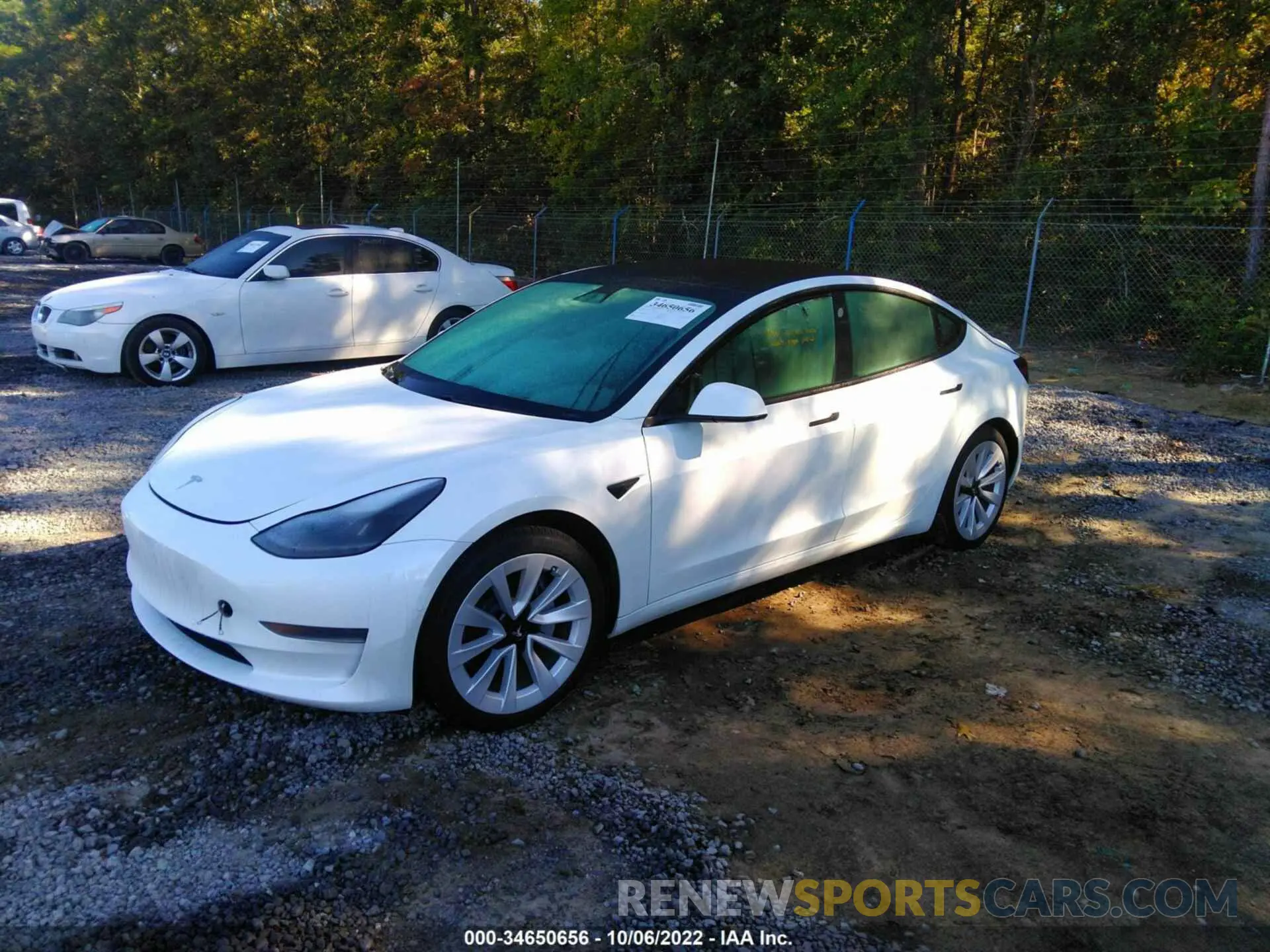 2 fotografías del automóvil dañado 5YJ3E1EA2MF908317 TESLA MODEL 3 2021