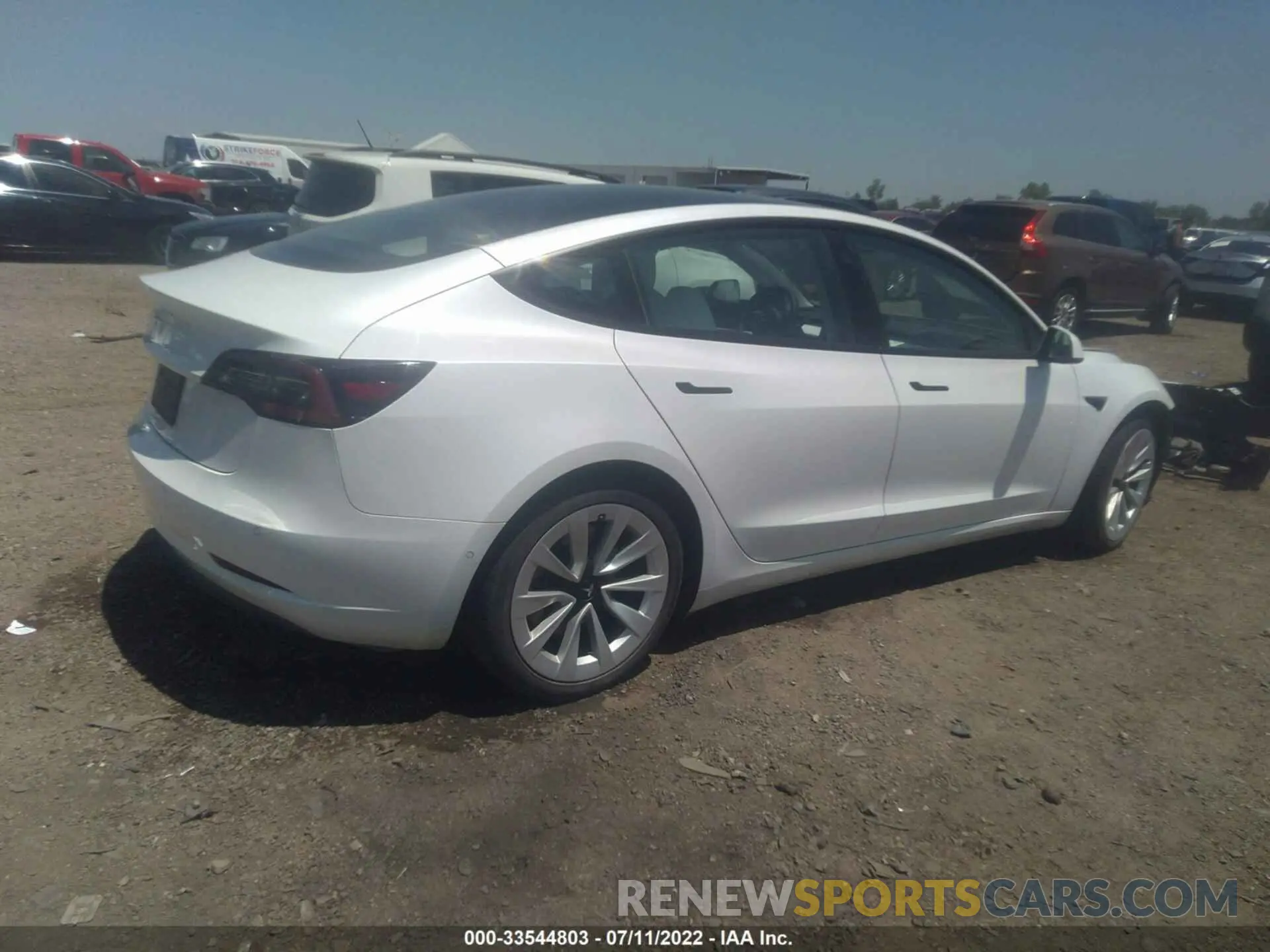 4 fotografías del automóvil dañado 5YJ3E1EA2MF920628 TESLA MODEL 3 2021