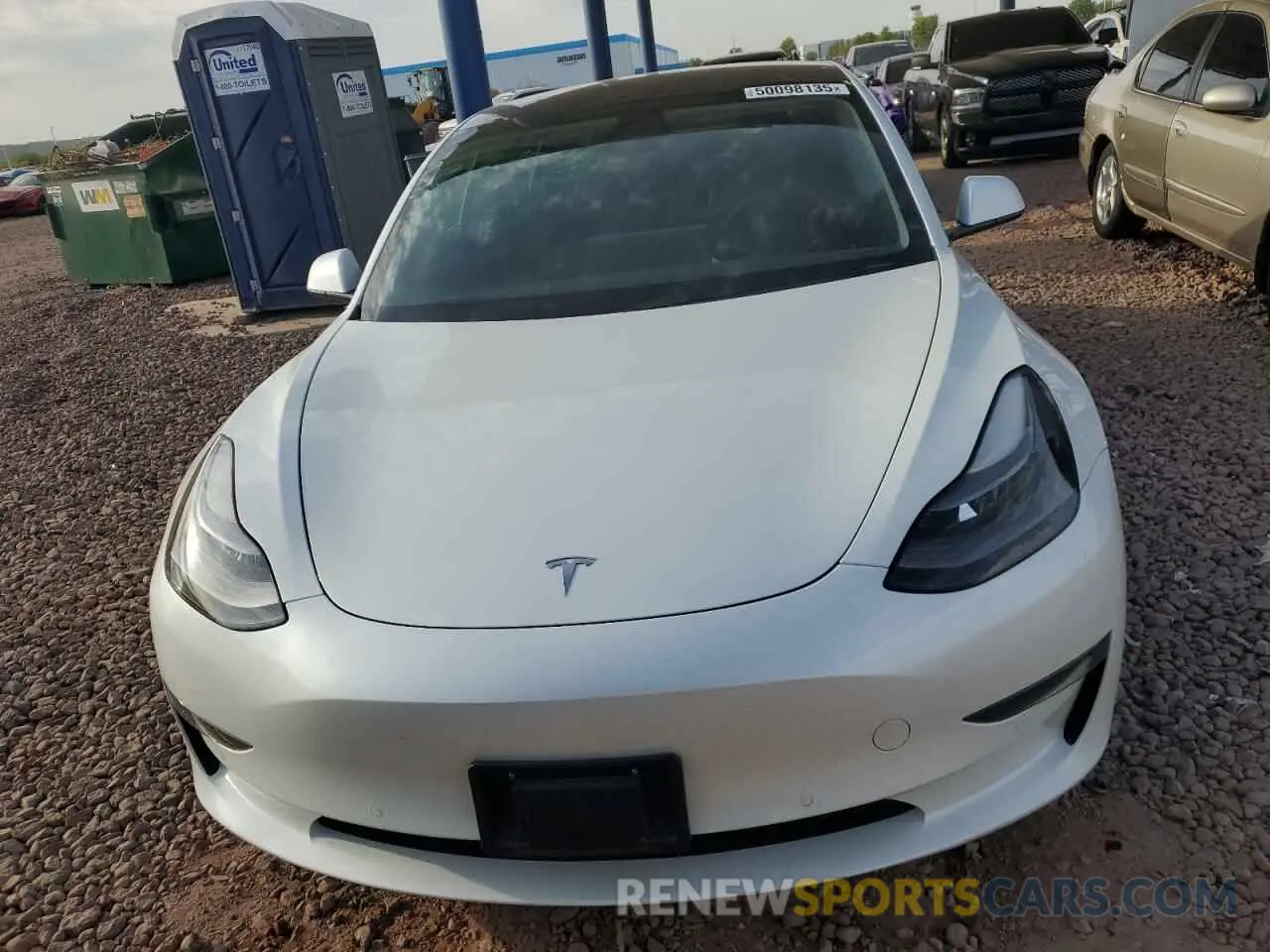 5 fotografías del automóvil dañado 5YJ3E1EA2MF923156 TESLA MODEL 3 2021