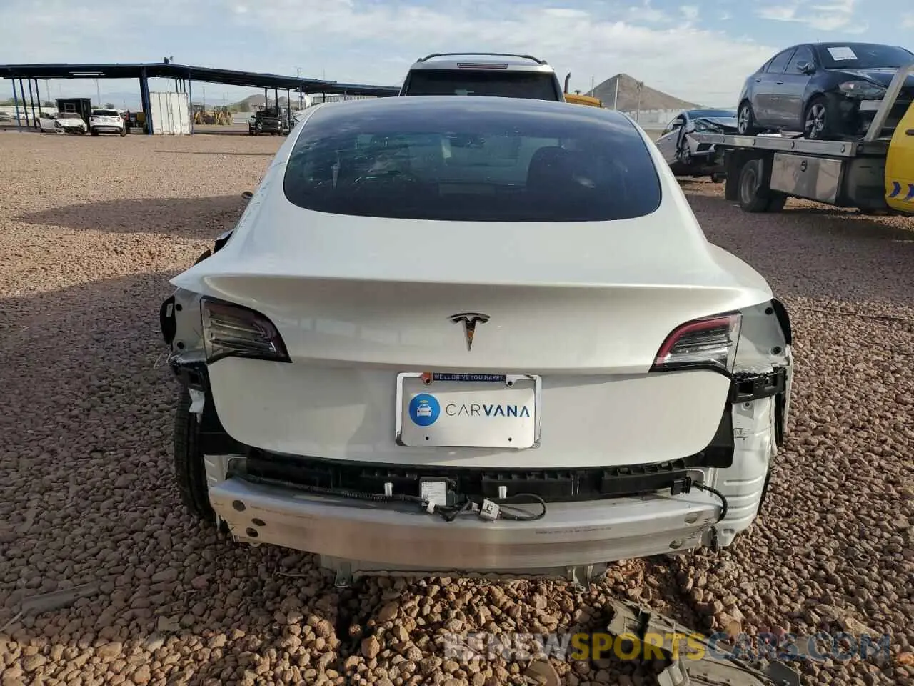 6 fotografías del automóvil dañado 5YJ3E1EA2MF923156 TESLA MODEL 3 2021