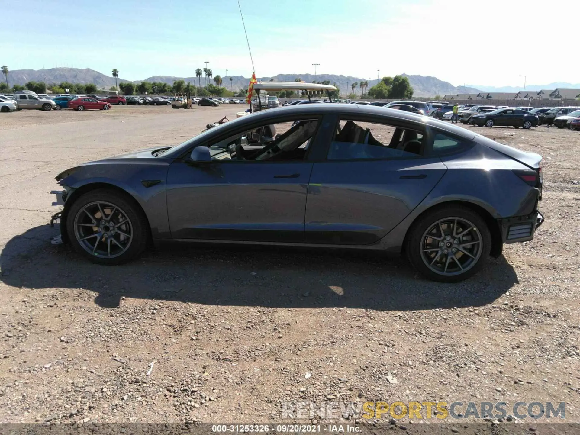 10 fotografías del automóvil dañado 5YJ3E1EA2MF940085 TESLA MODEL 3 2021