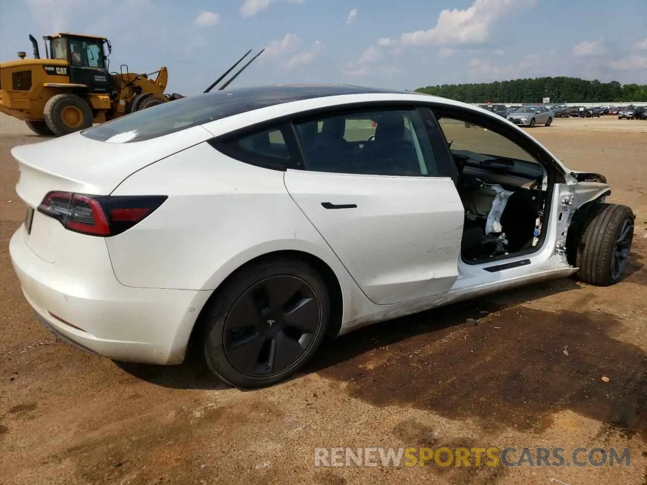 3 fotografías del automóvil dañado 5YJ3E1EA2MF965357 TESLA MODEL 3 2021