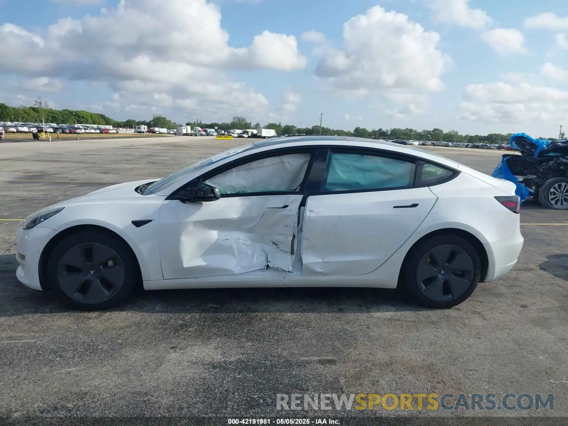 6 fotografías del automóvil dañado 5YJ3E1EA2MF973202 TESLA MODEL 3 2021