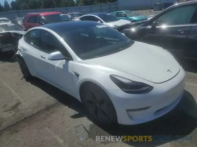 4 fotografías del automóvil dañado 5YJ3E1EA2MF974043 TESLA MODEL 3 2021