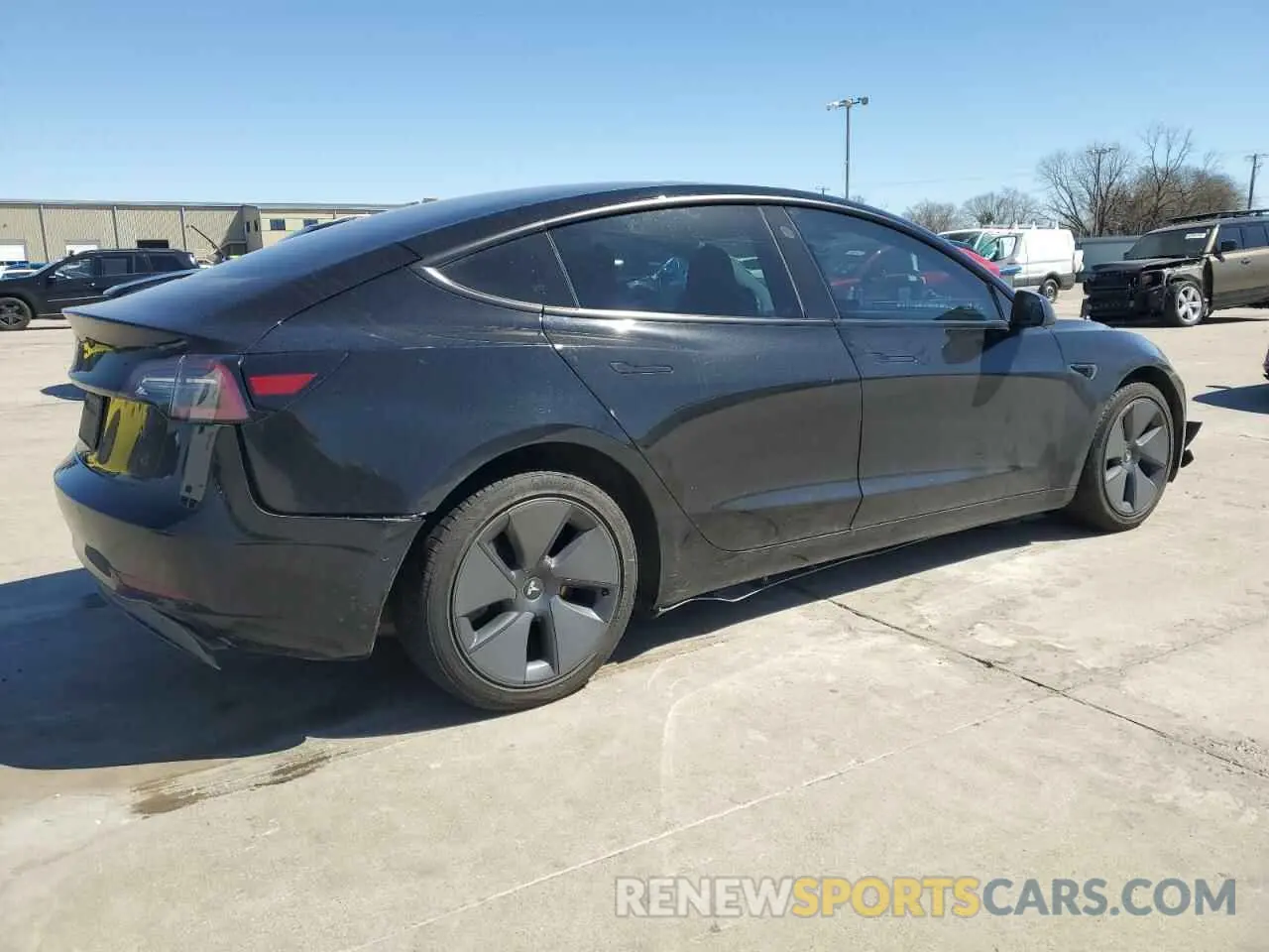3 fotografías del automóvil dañado 5YJ3E1EA2MF986029 TESLA MODEL 3 2021