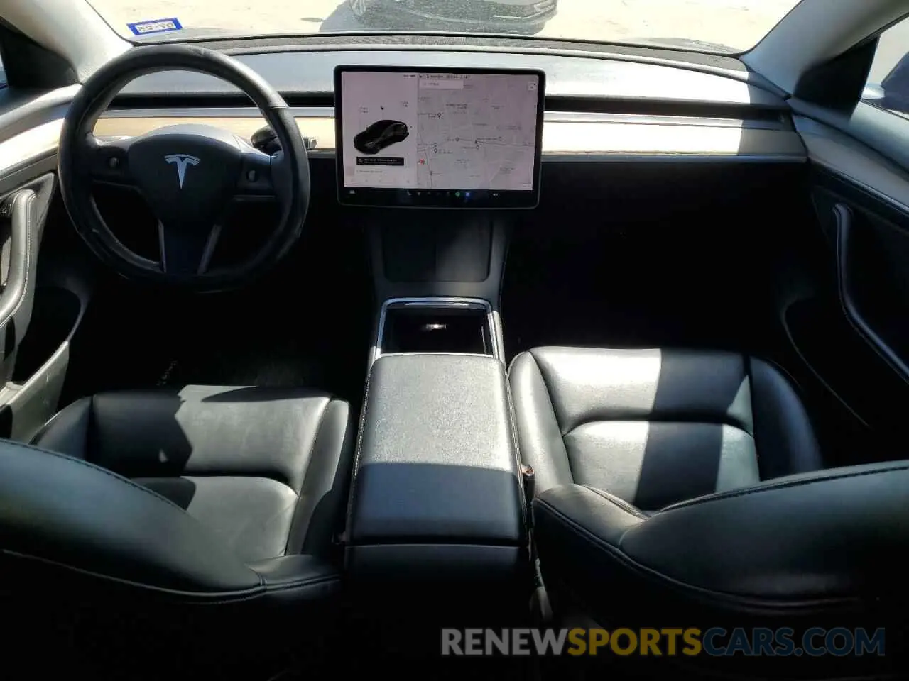8 fotografías del automóvil dañado 5YJ3E1EA2MF986029 TESLA MODEL 3 2021