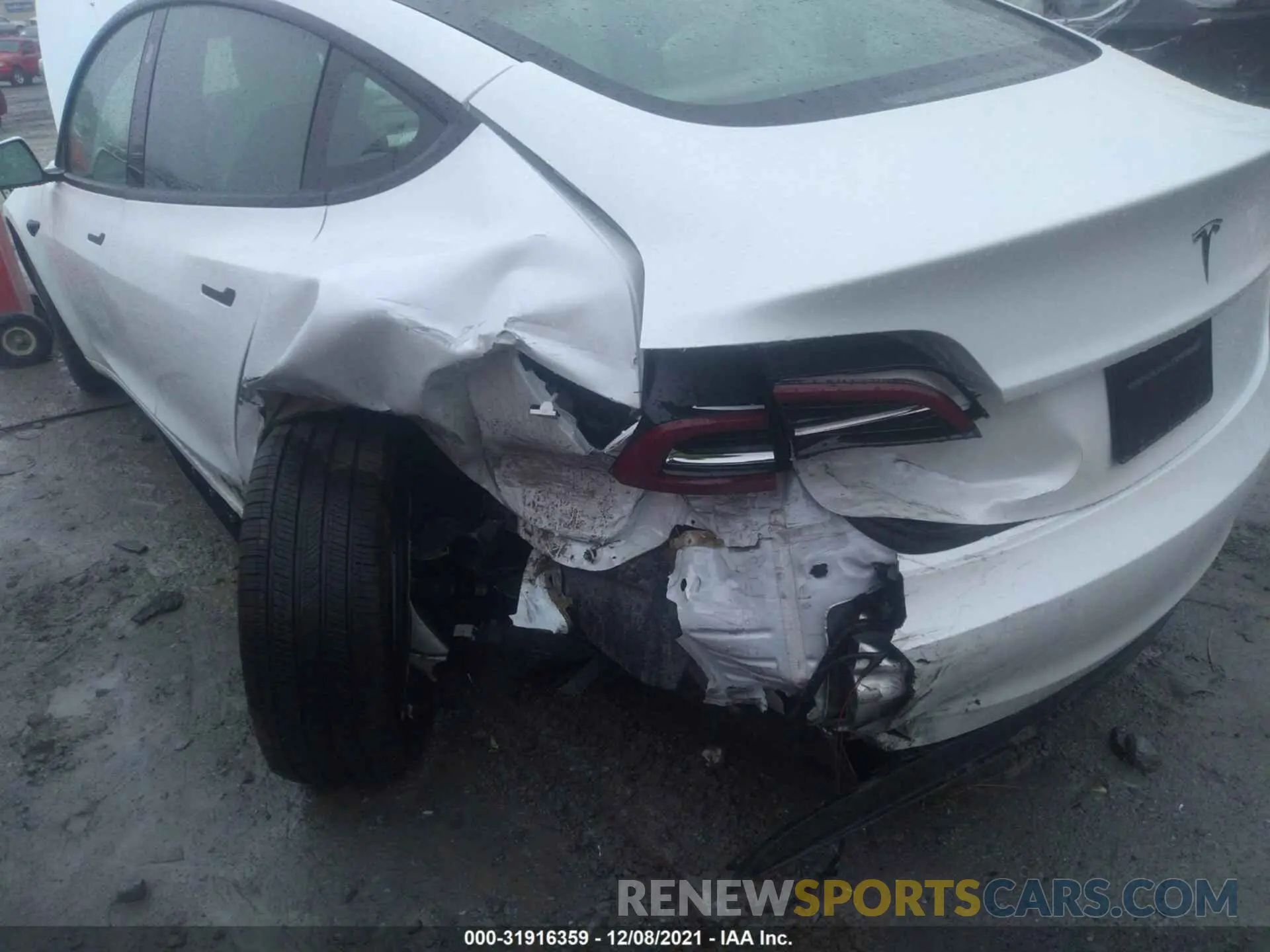 6 fotografías del automóvil dañado 5YJ3E1EA2MF987603 TESLA MODEL 3 2021