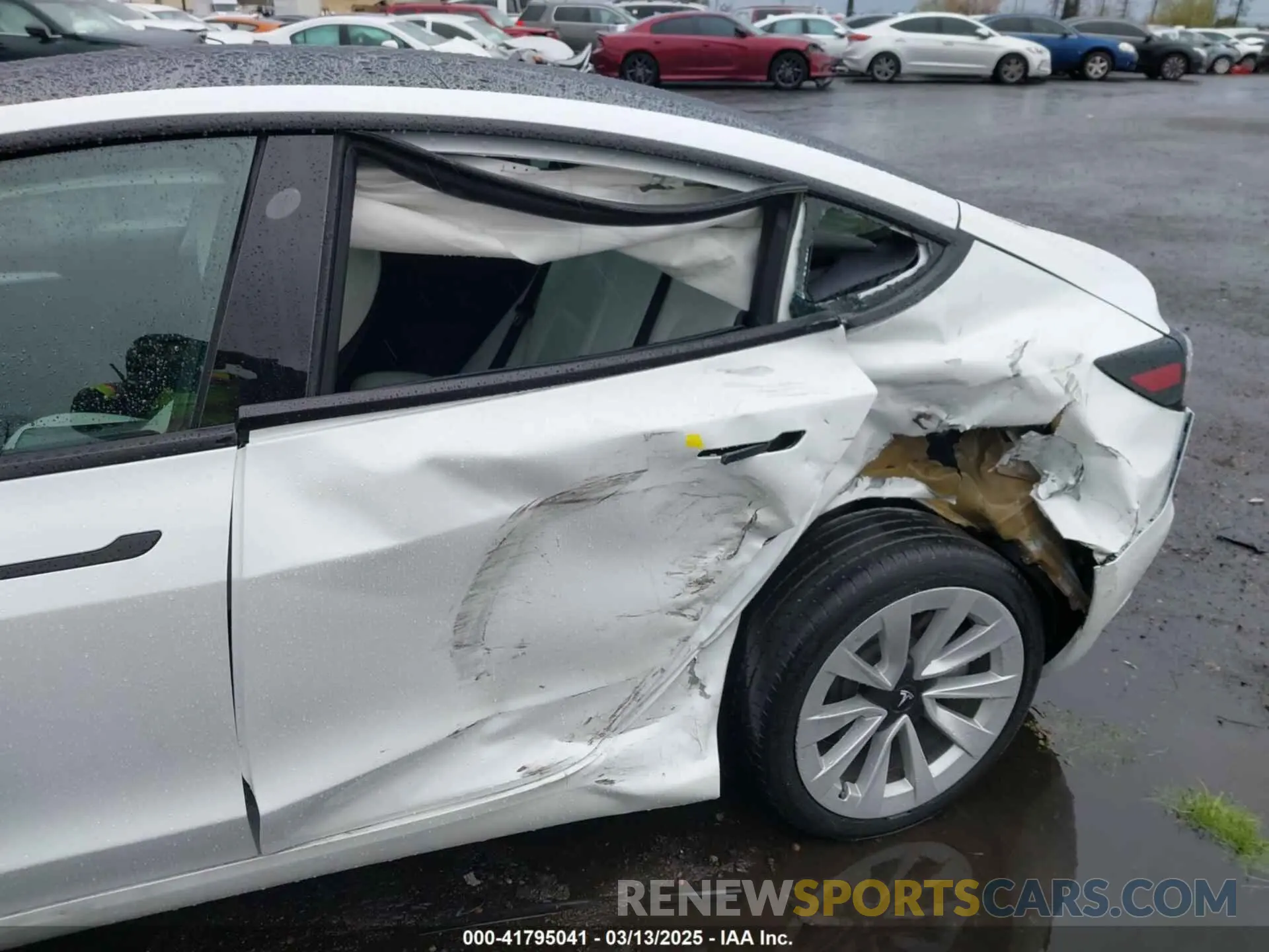 6 fotografías del automóvil dañado 5YJ3E1EA3MF032180 TESLA MODEL 3 2021