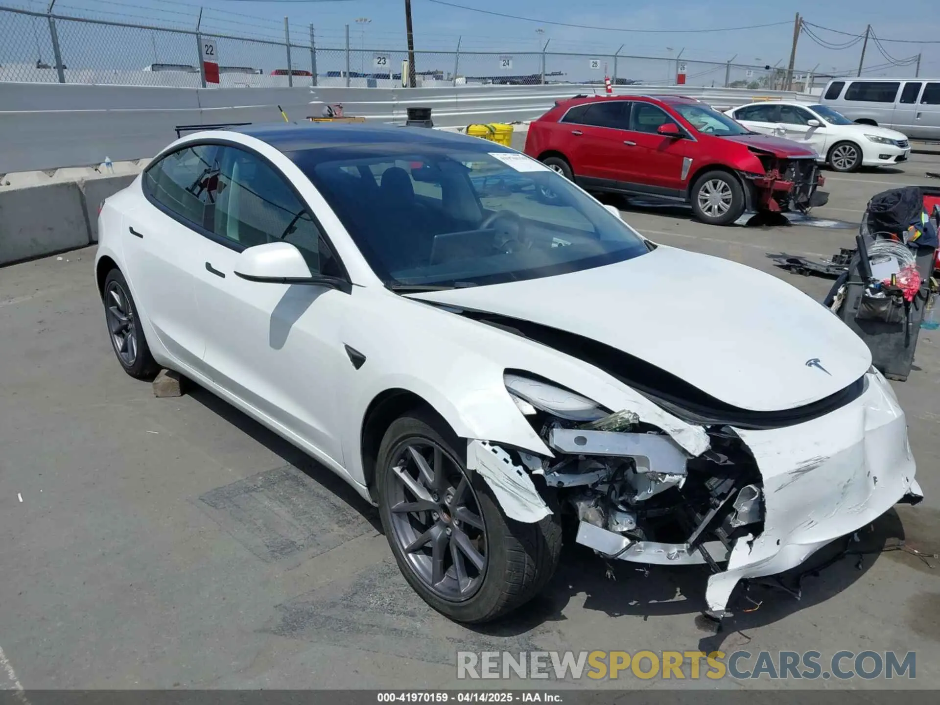 1 fotografías del automóvil dañado 5YJ3E1EA3MF074669 TESLA MODEL 3 2021