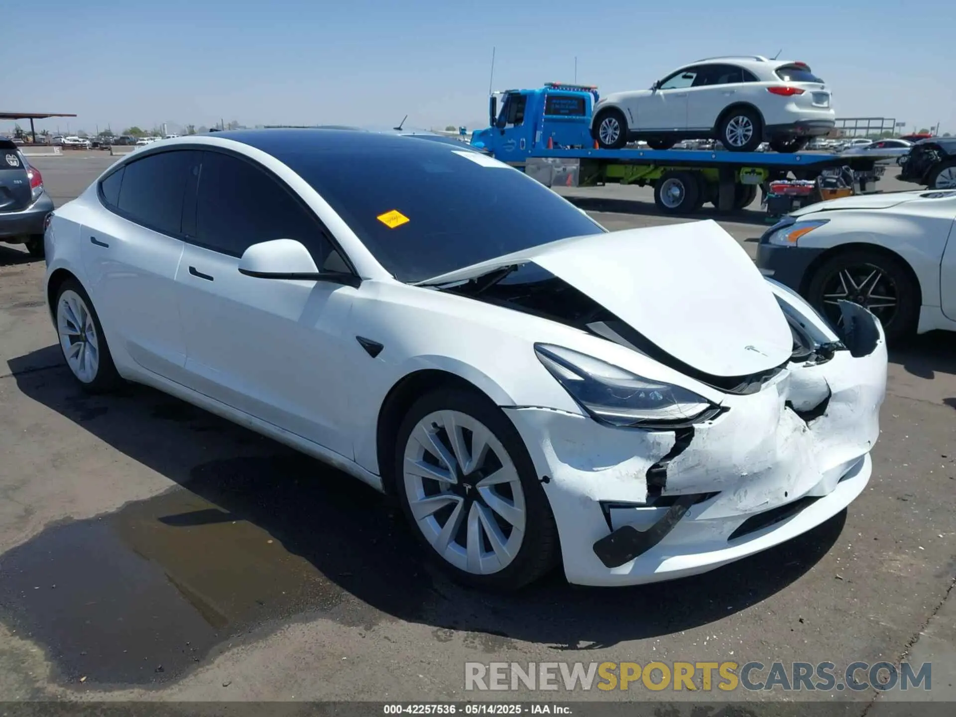 1 fotografías del automóvil dañado 5YJ3E1EA3MF075594 TESLA MODEL 3 2021
