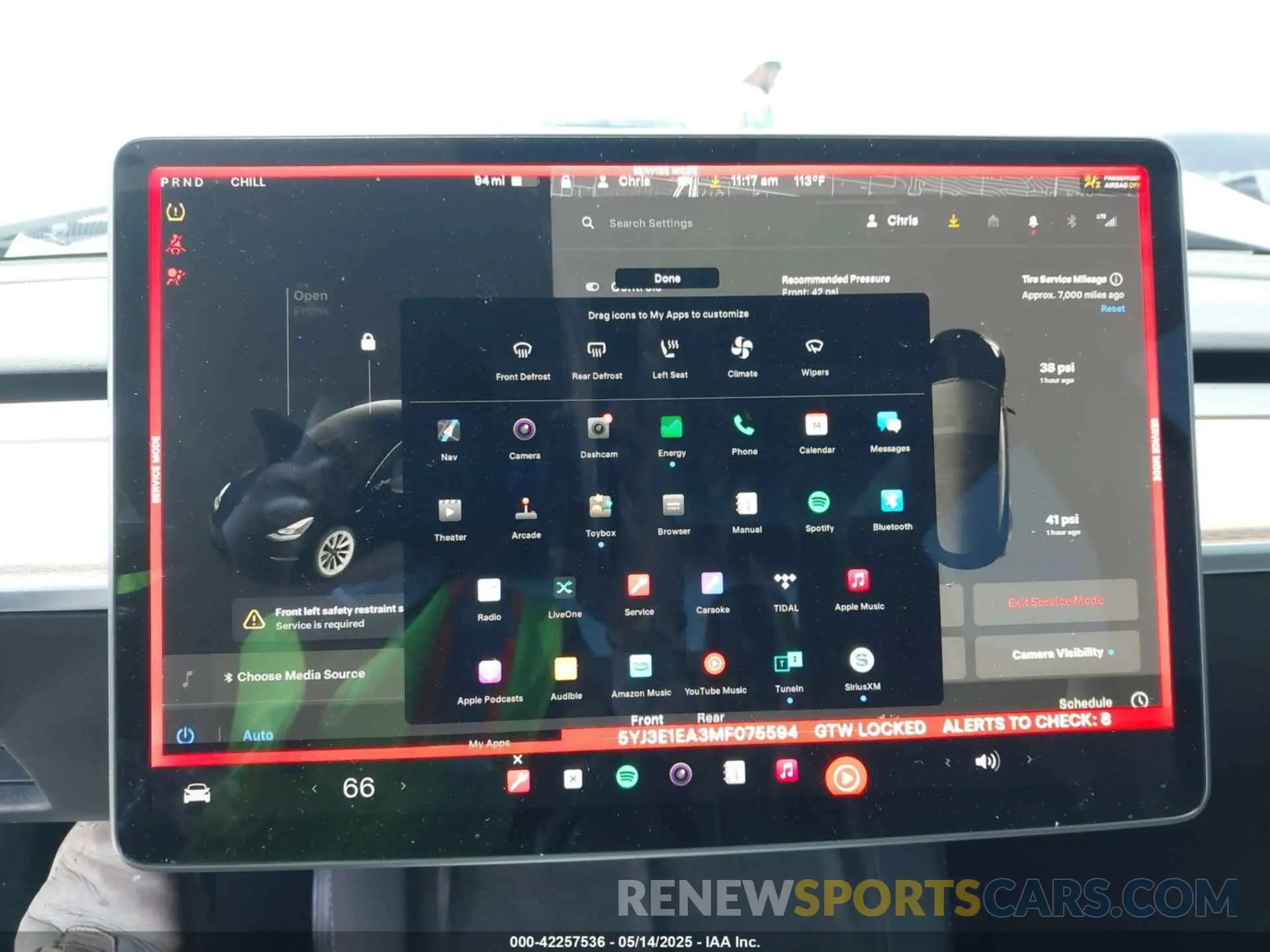 15 fotografías del automóvil dañado 5YJ3E1EA3MF075594 TESLA MODEL 3 2021