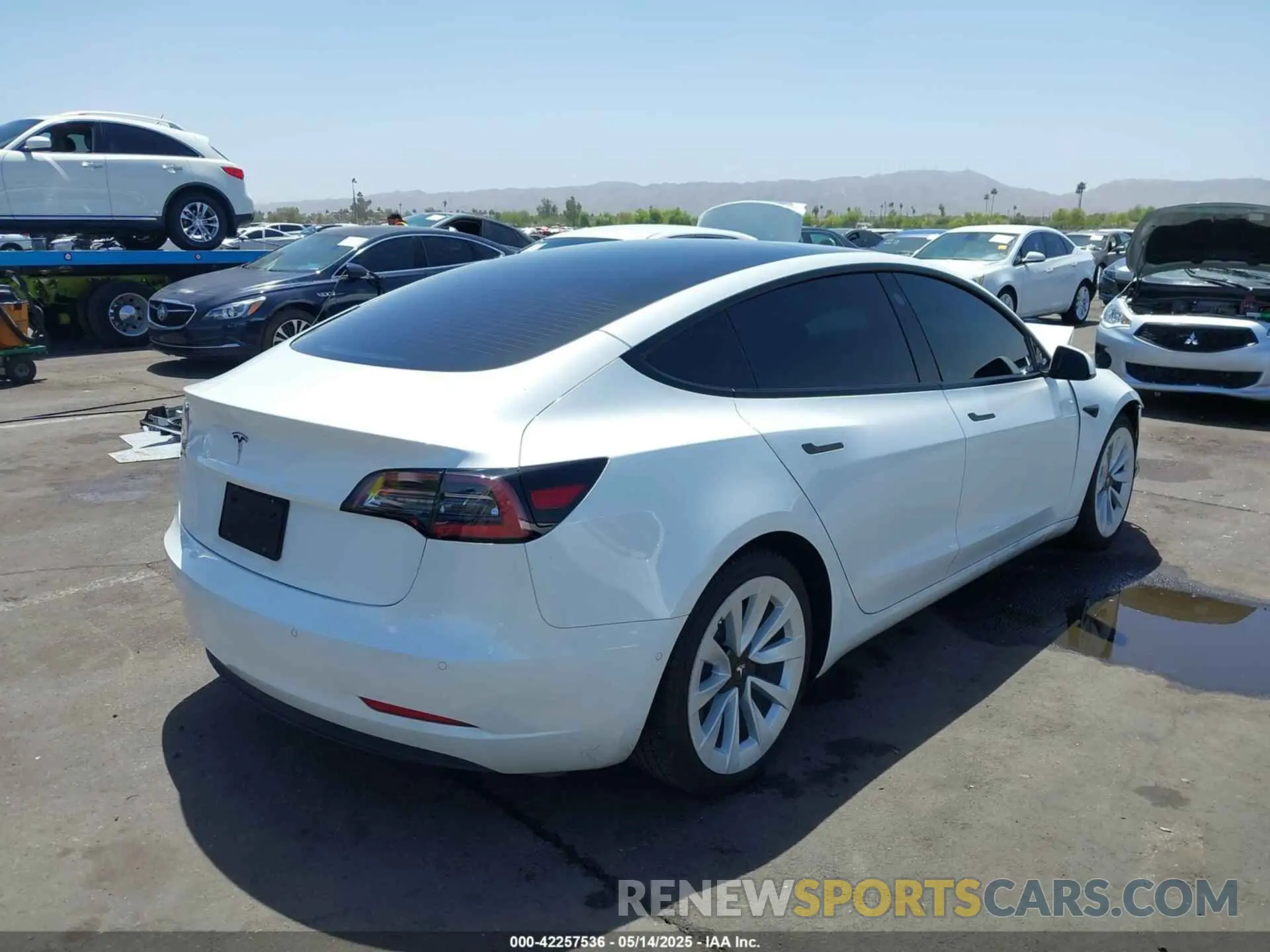 4 fotografías del automóvil dañado 5YJ3E1EA3MF075594 TESLA MODEL 3 2021