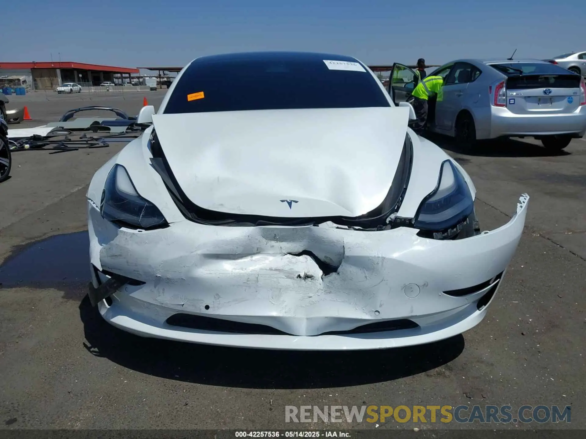 6 fotografías del automóvil dañado 5YJ3E1EA3MF075594 TESLA MODEL 3 2021