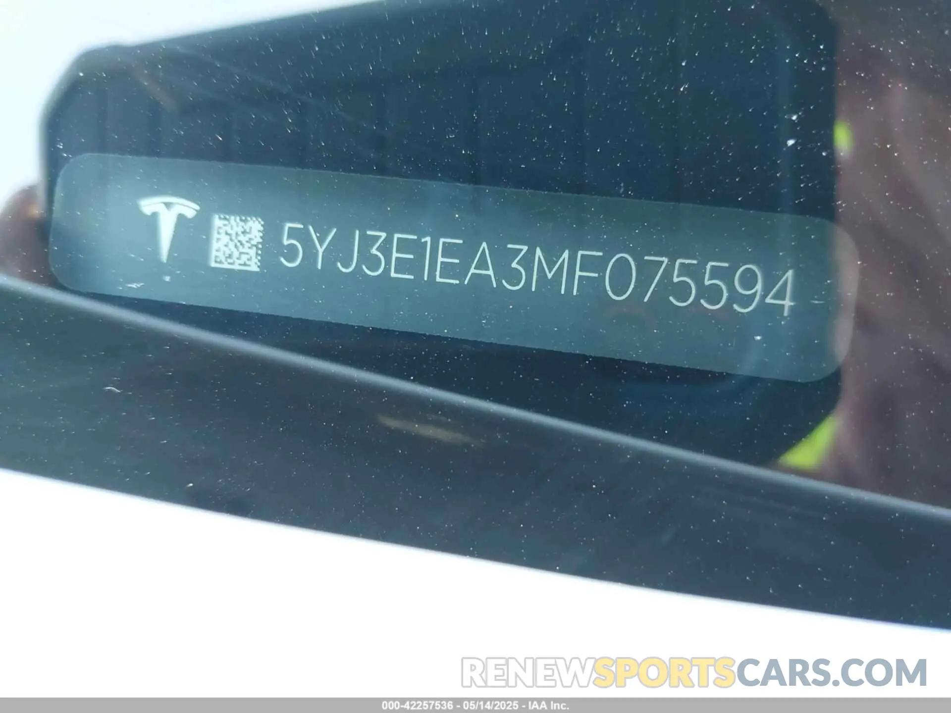 9 fotografías del automóvil dañado 5YJ3E1EA3MF075594 TESLA MODEL 3 2021