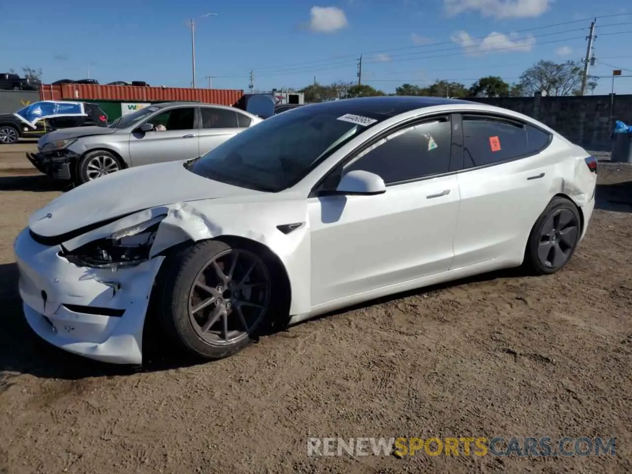 1 fotografías del automóvil dañado 5YJ3E1EA3MF084795 TESLA MODEL 3 2021