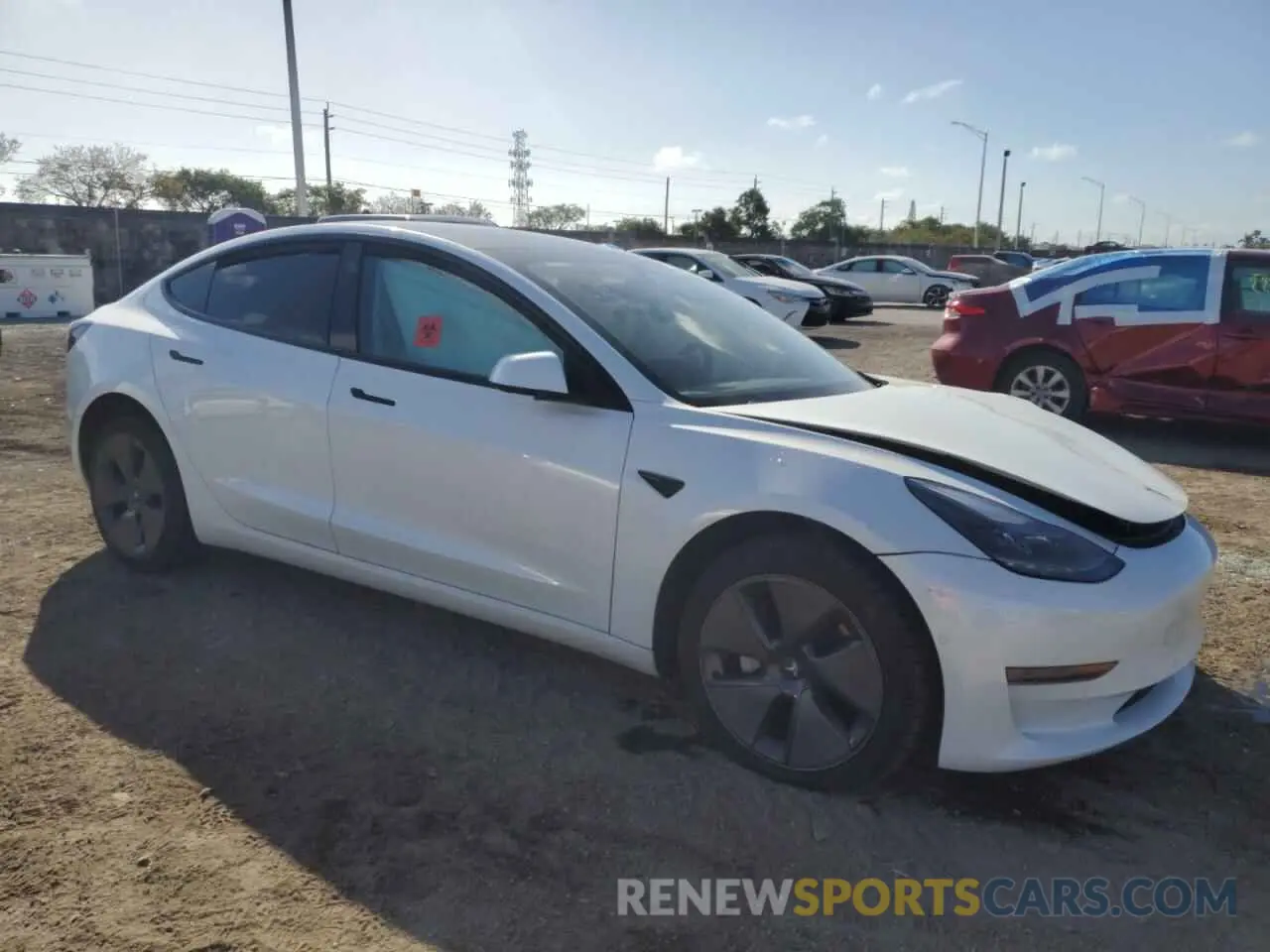 4 fotografías del automóvil dañado 5YJ3E1EA3MF084795 TESLA MODEL 3 2021