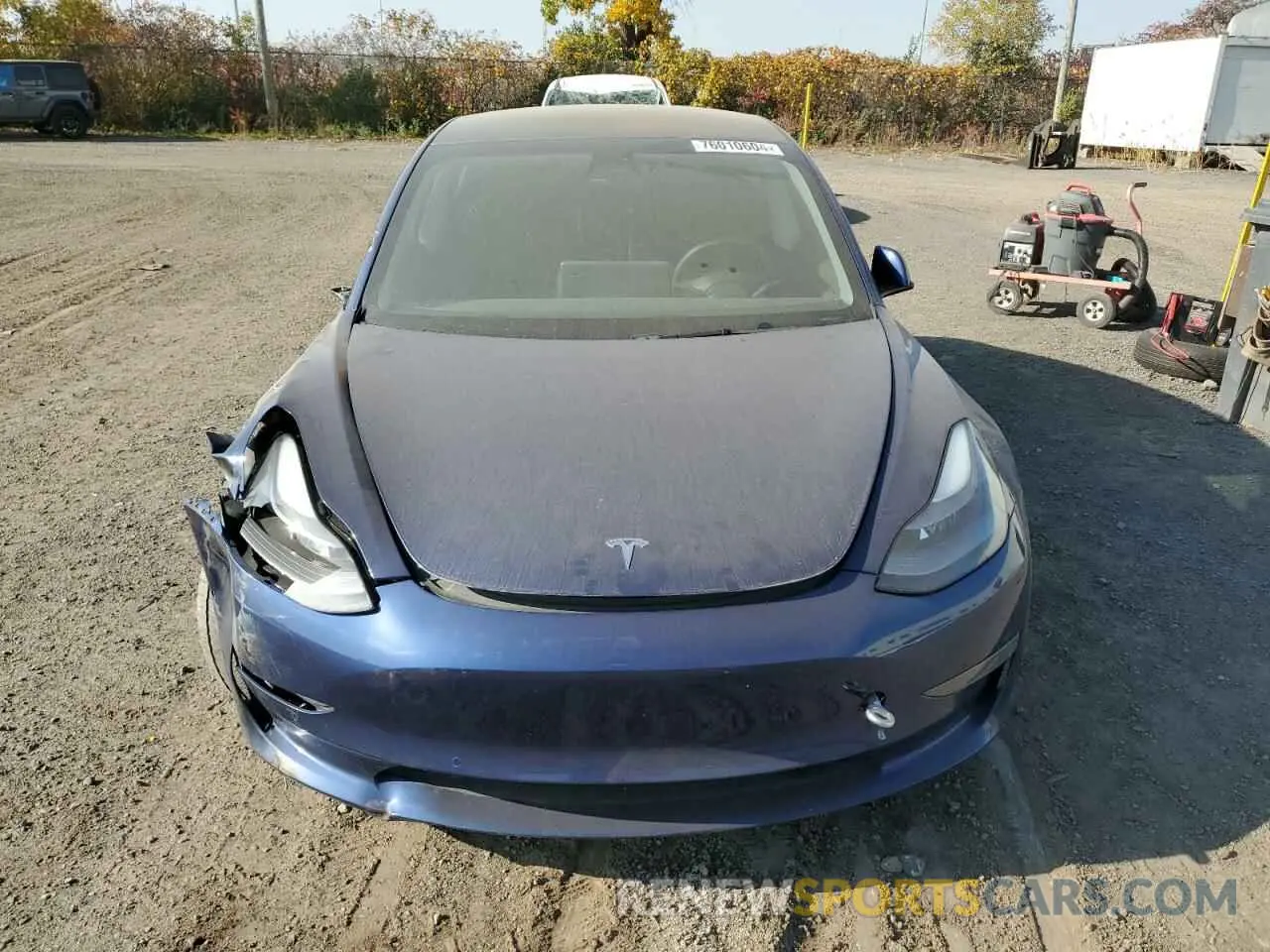 5 fotografías del automóvil dañado 5YJ3E1EA3MF090466 TESLA MODEL 3 2021
