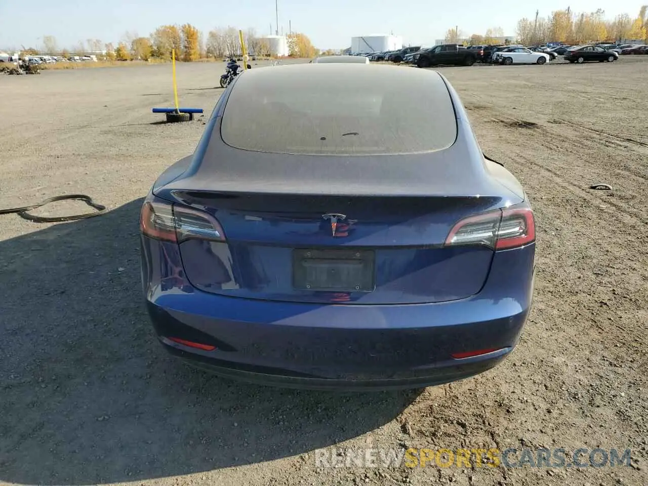 6 fotografías del automóvil dañado 5YJ3E1EA3MF090466 TESLA MODEL 3 2021
