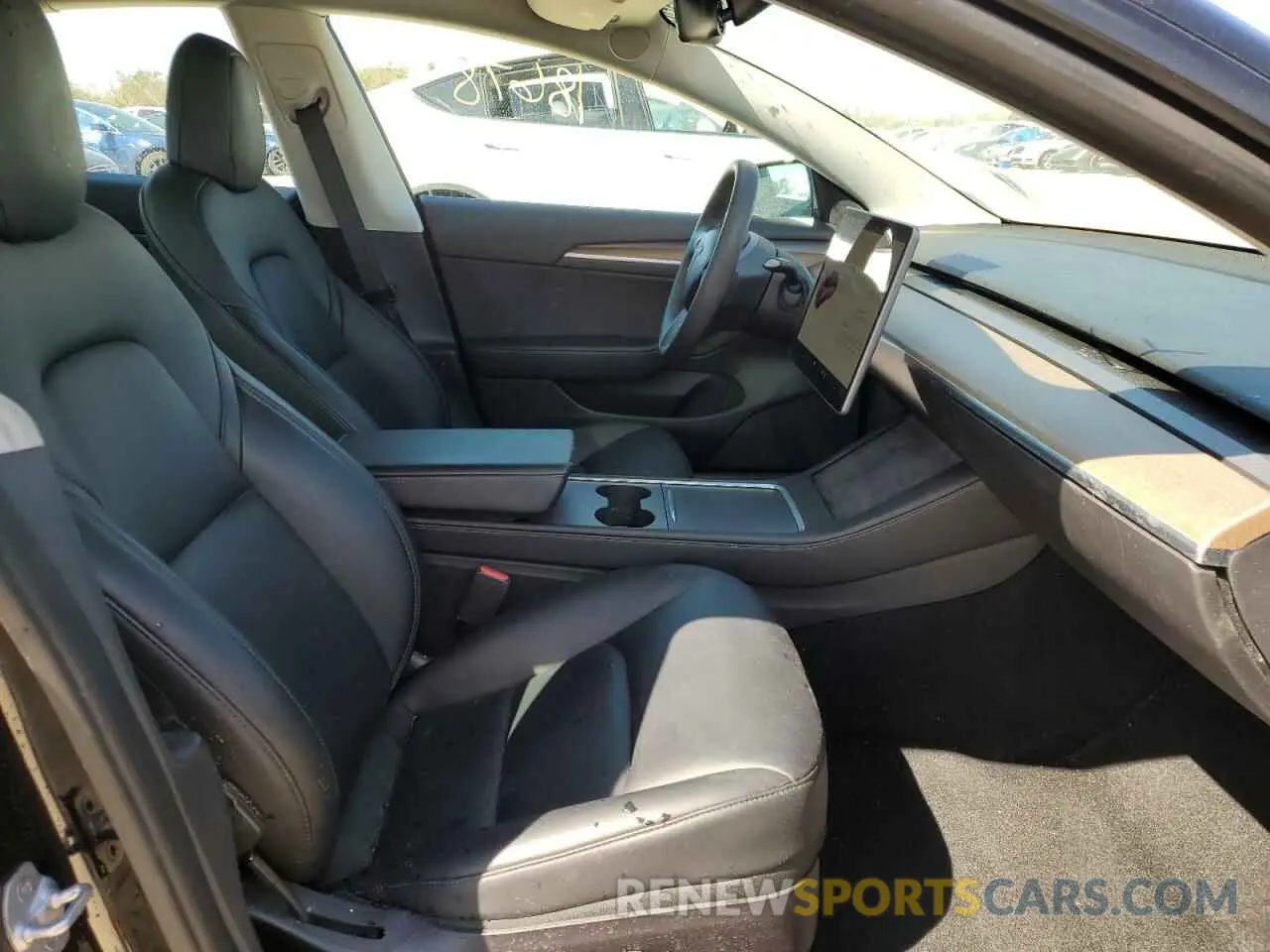 5 fotografías del automóvil dañado 5YJ3E1EA3MF093769 TESLA MODEL 3 2021