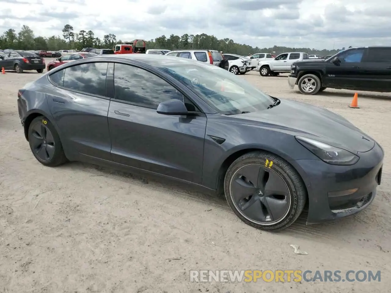 4 fotografías del automóvil dañado 5YJ3E1EA3MF866871 TESLA MODEL 3 2021