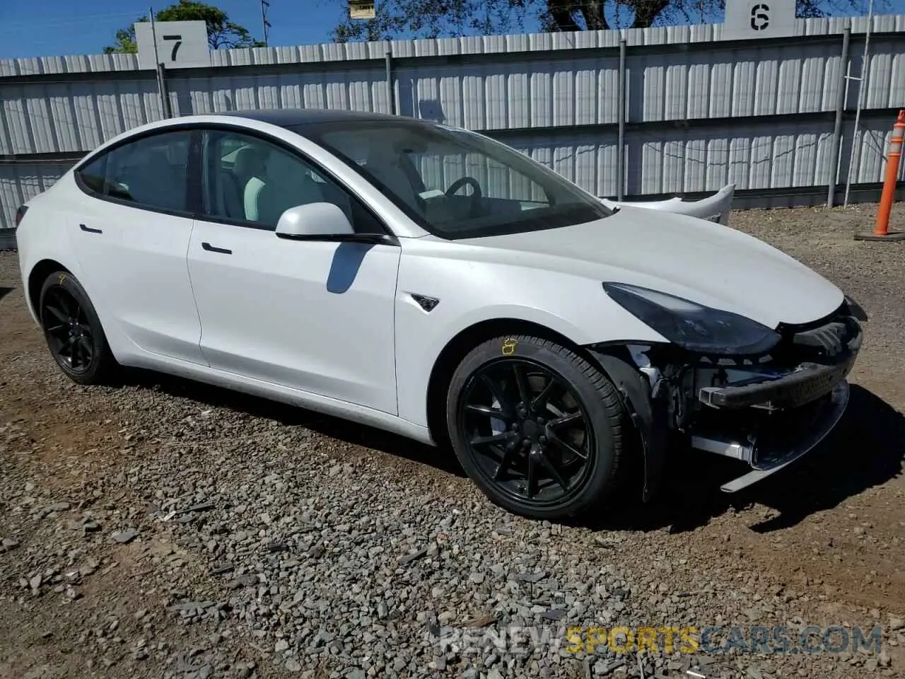 4 fotografías del automóvil dañado 5YJ3E1EA3MF877904 TESLA MODEL 3 2021