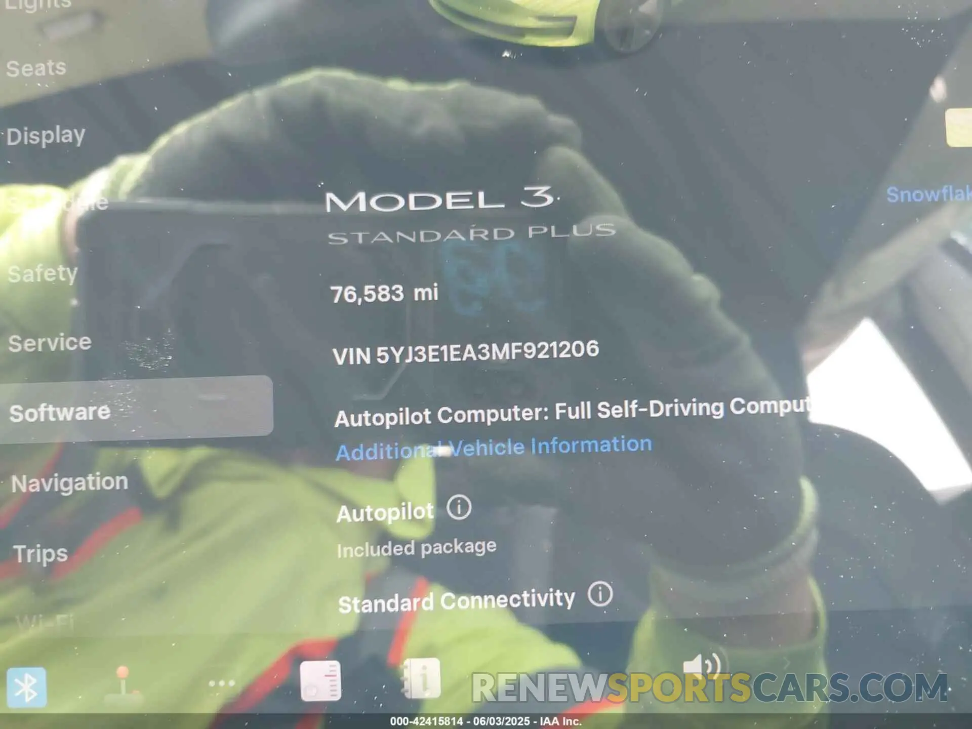 15 fotografías del automóvil dañado 5YJ3E1EA3MF921206 TESLA MODEL 3 2021