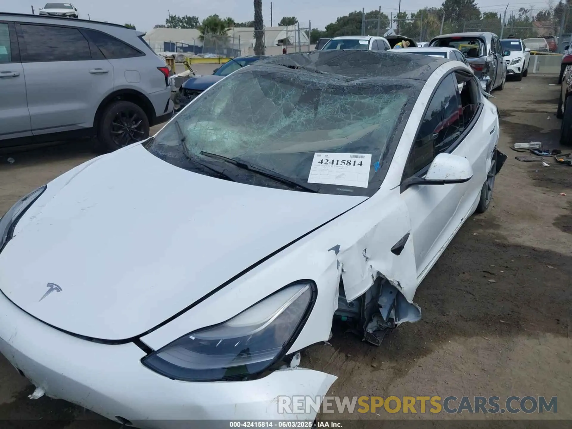 6 fotografías del automóvil dañado 5YJ3E1EA3MF921206 TESLA MODEL 3 2021