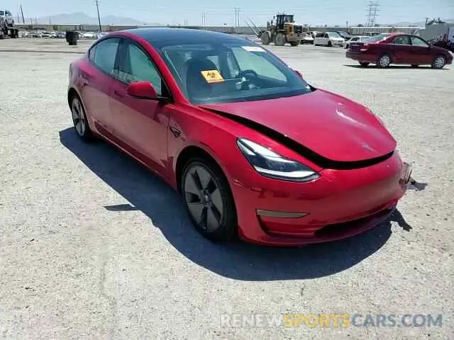 14 fotografías del automóvil dañado 5YJ3E1EA3MF922727 TESLA MODEL 3 2021