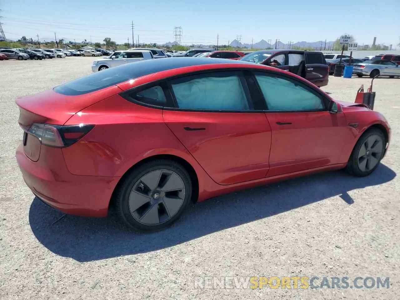 3 fotografías del automóvil dañado 5YJ3E1EA3MF922727 TESLA MODEL 3 2021