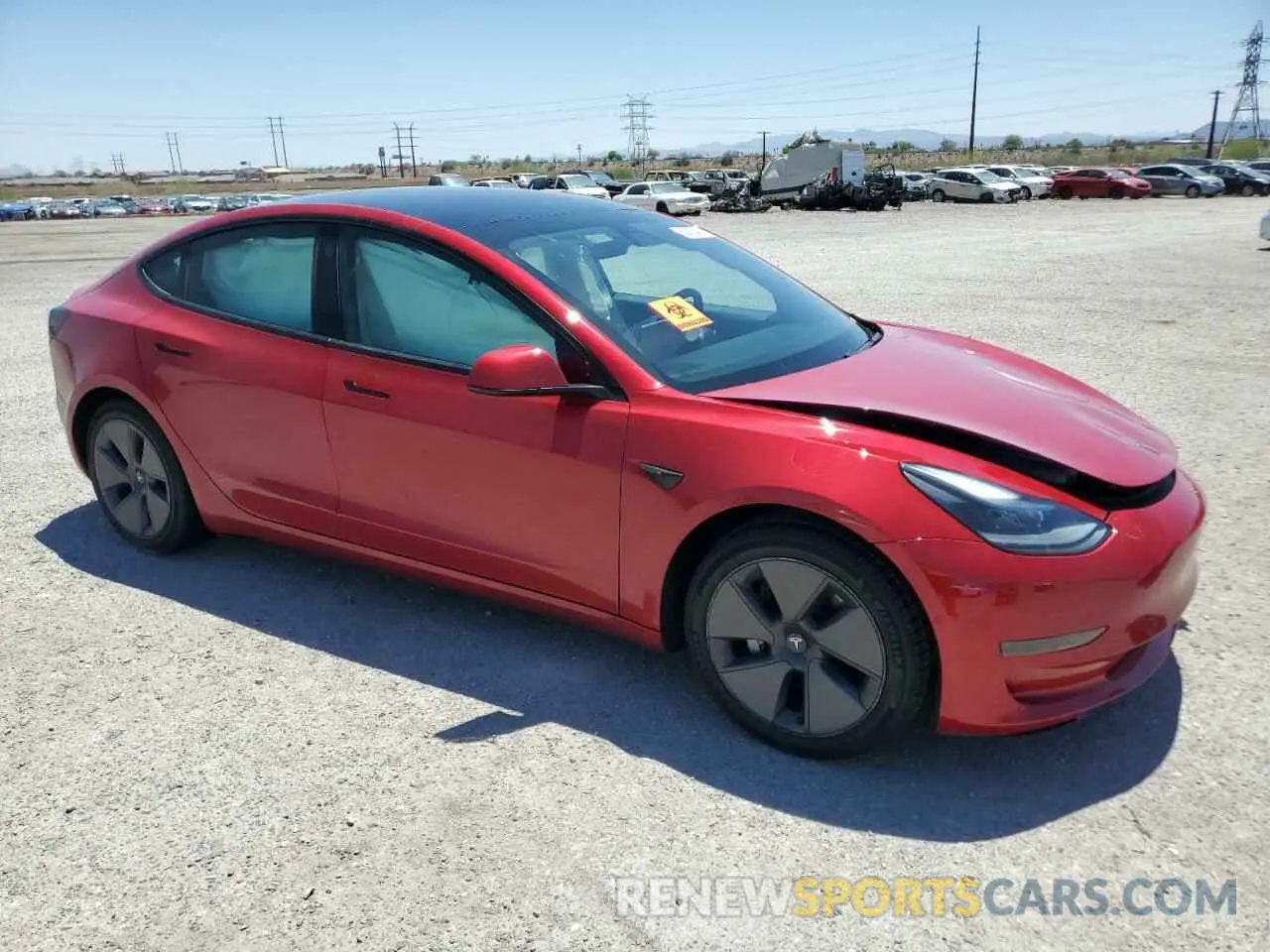 4 fotografías del automóvil dañado 5YJ3E1EA3MF922727 TESLA MODEL 3 2021