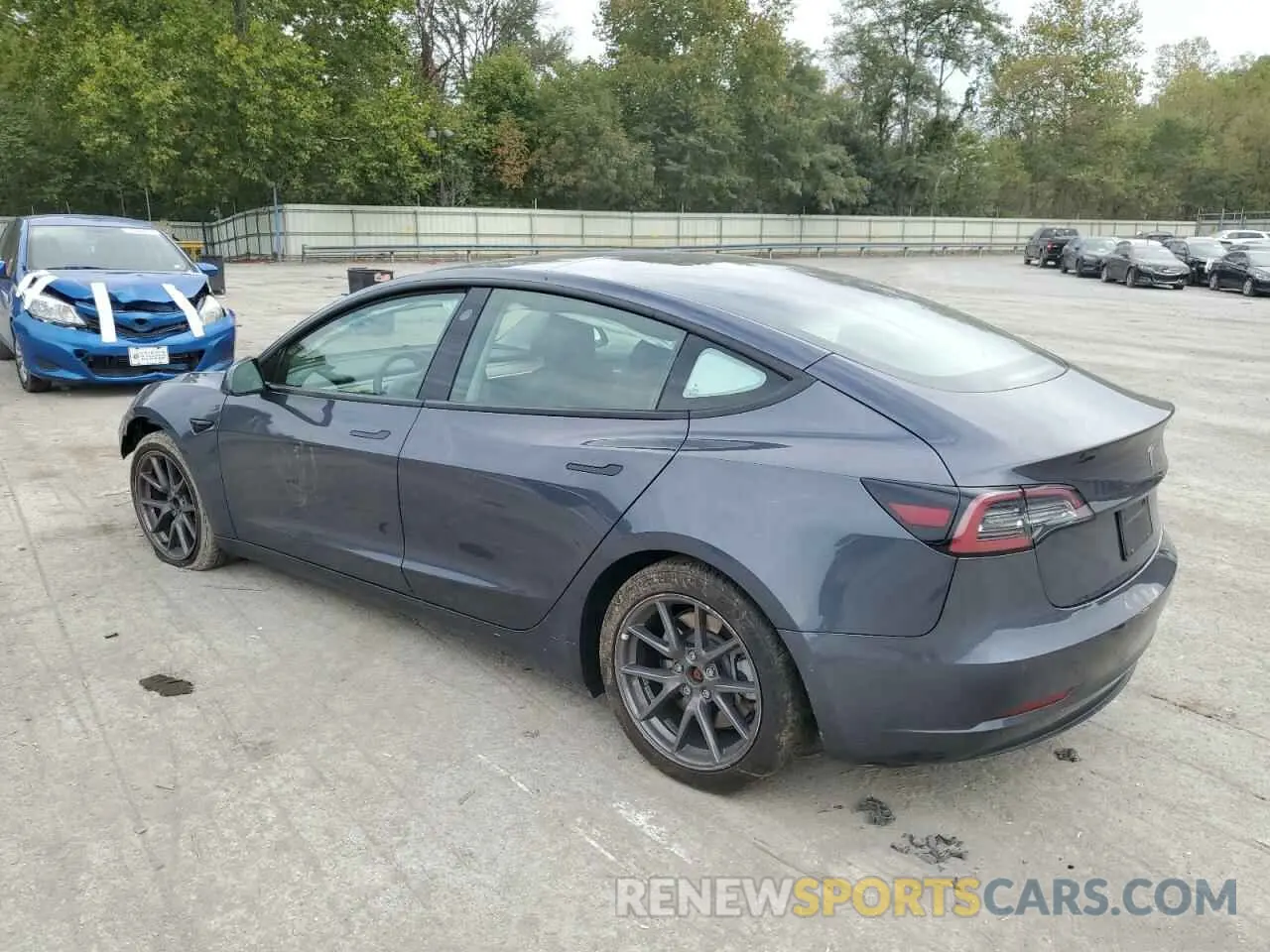 2 fotografías del automóvil dañado 5YJ3E1EA3MF986122 TESLA MODEL 3 2021