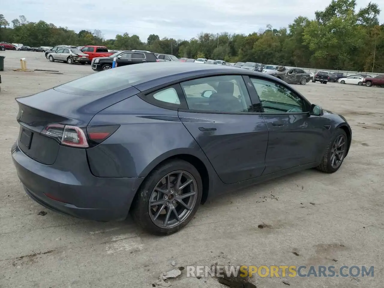 3 fotografías del automóvil dañado 5YJ3E1EA3MF986122 TESLA MODEL 3 2021