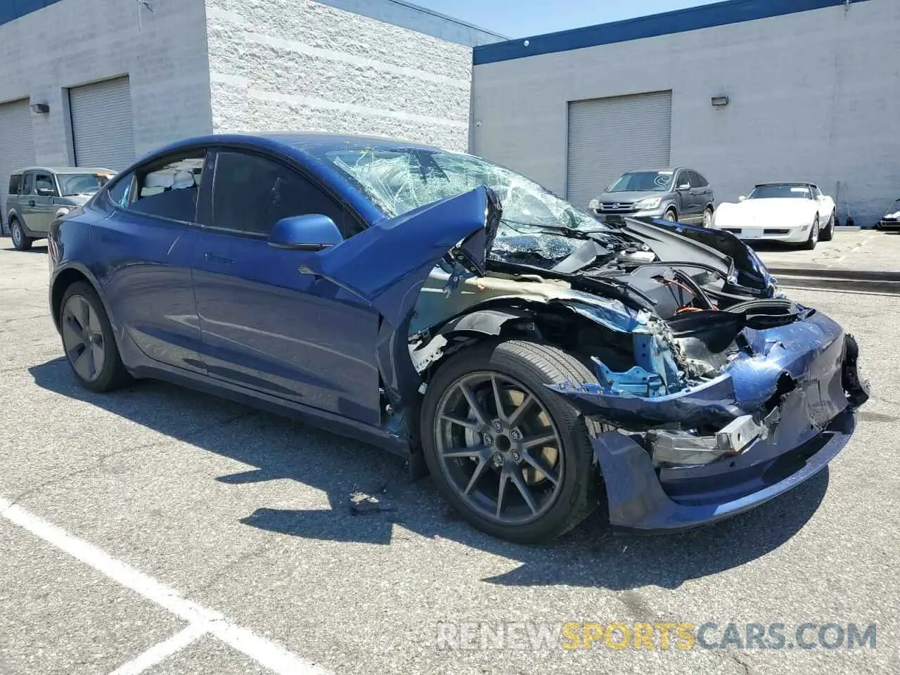 4 fotografías del automóvil dañado 5YJ3E1EA3MF996973 TESLA MODEL 3 2021
