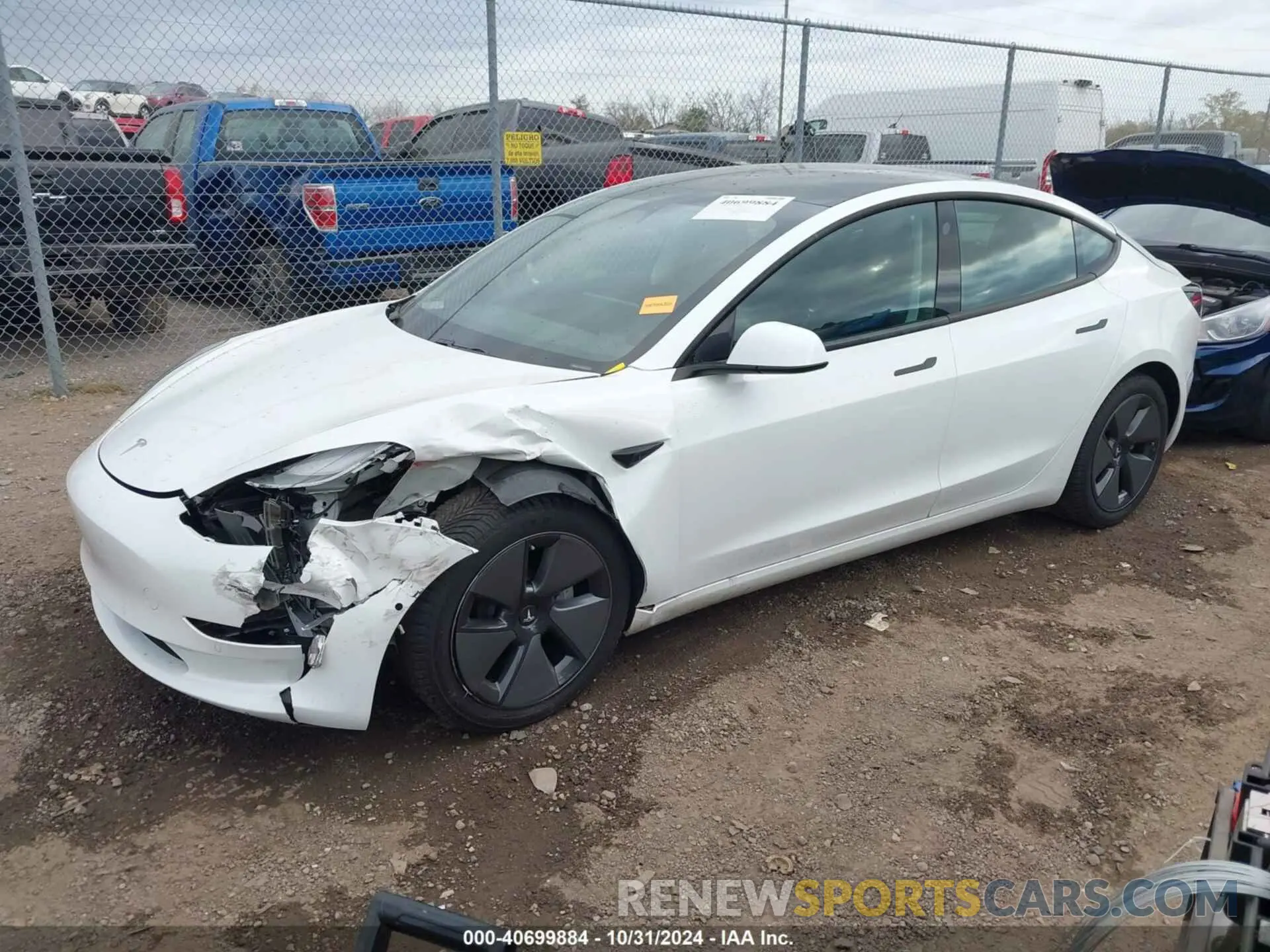 2 fotografías del automóvil dañado 5YJ3E1EA4MF015856 TESLA MODEL 3 2021
