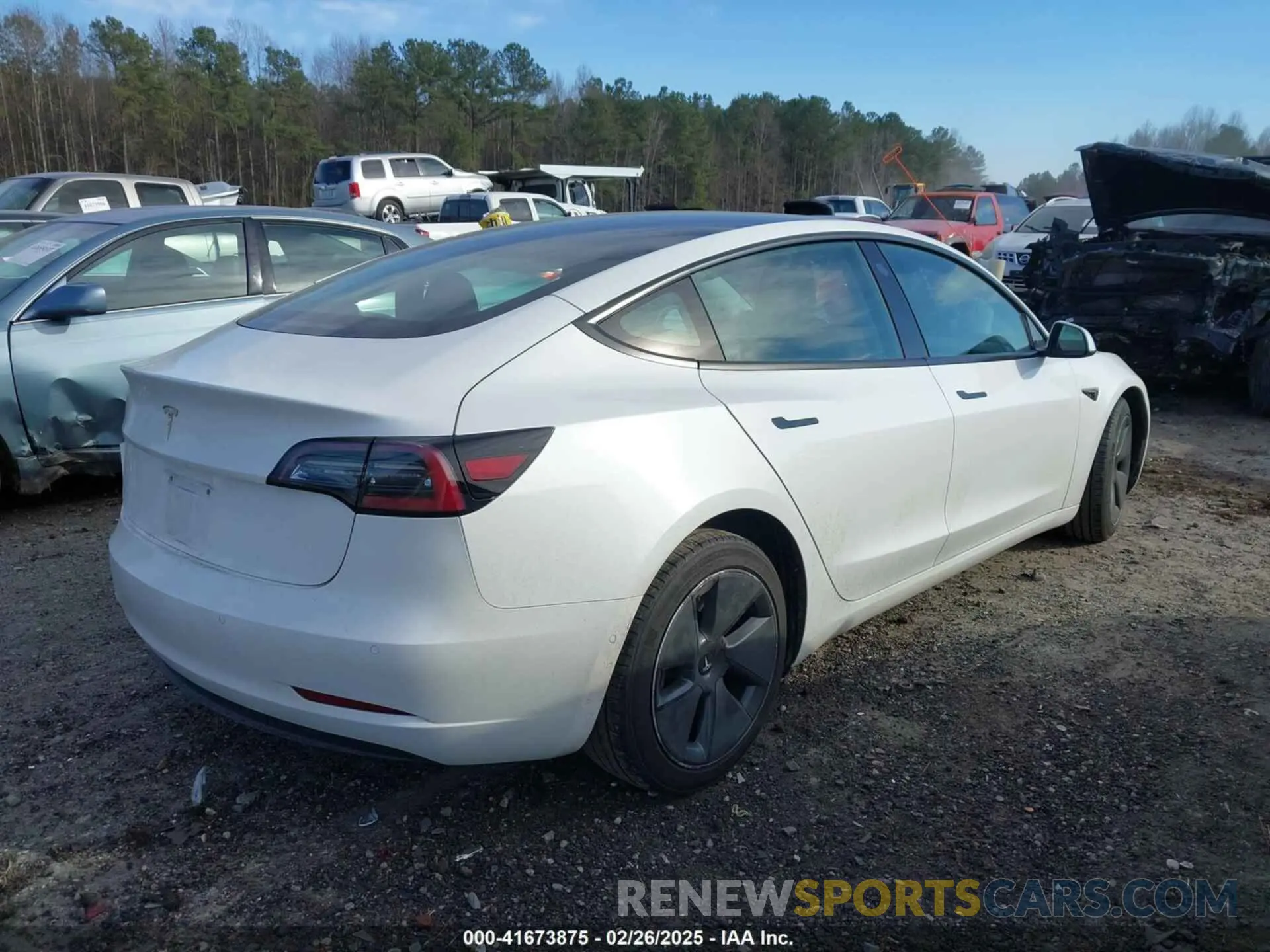 4 fotografías del automóvil dañado 5YJ3E1EA4MF016604 TESLA MODEL 3 2021