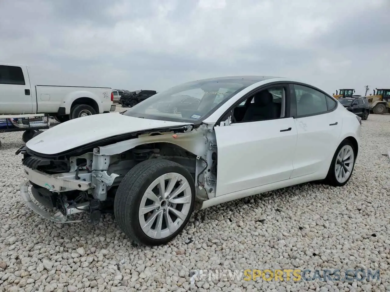 1 fotografías del automóvil dañado 5YJ3E1EA4MF031944 TESLA MODEL 3 2021