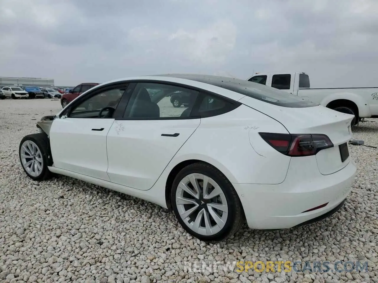 2 fotografías del automóvil dañado 5YJ3E1EA4MF031944 TESLA MODEL 3 2021