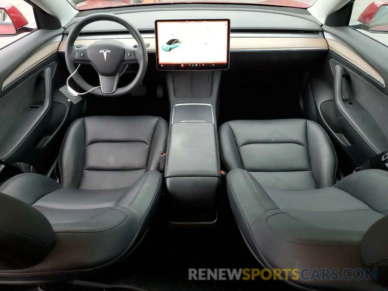 8 fotografías del automóvil dañado 5YJ3E1EA4MF052180 TESLA MODEL 3 2021